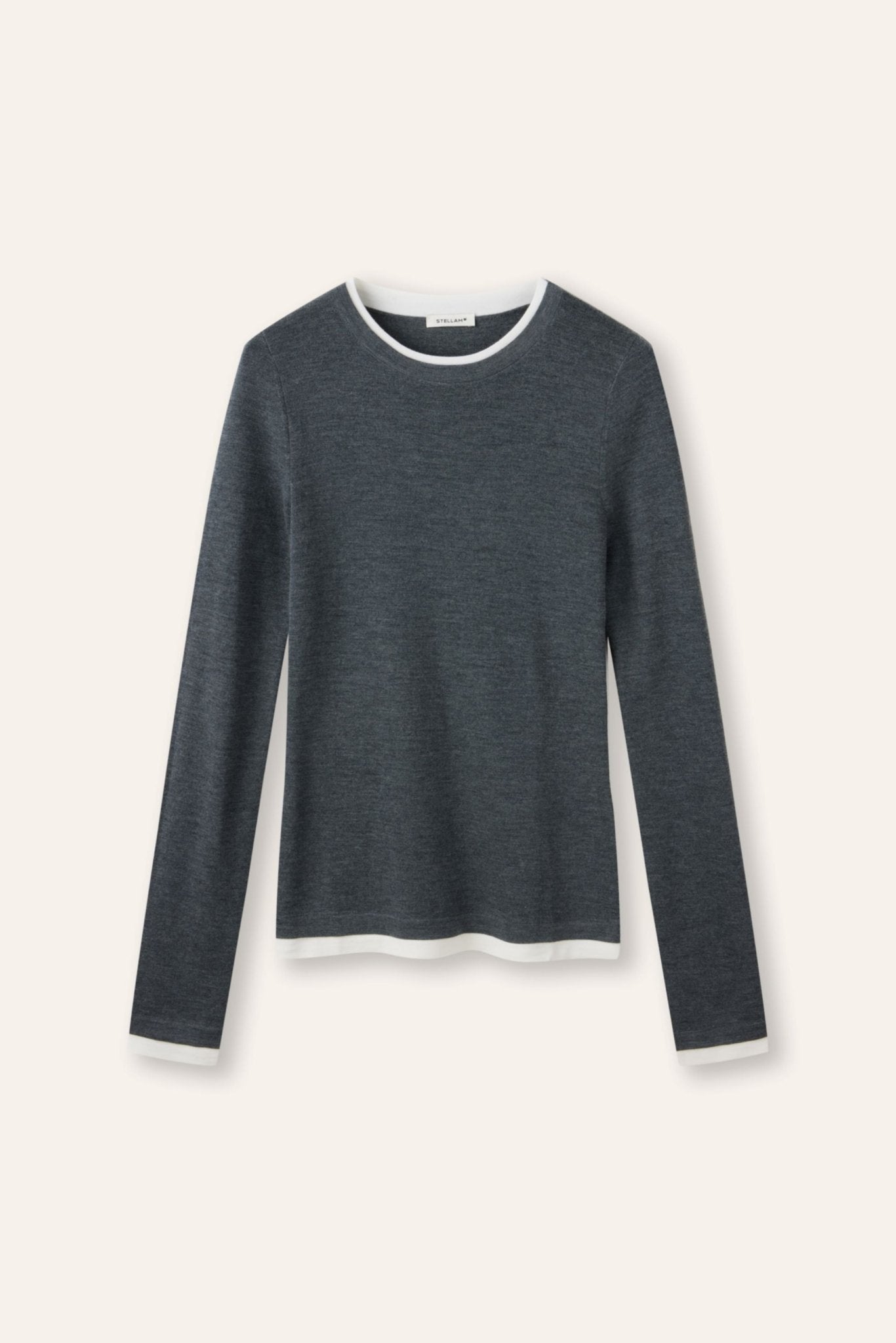 BABA wool top (Grey) - STELLAM