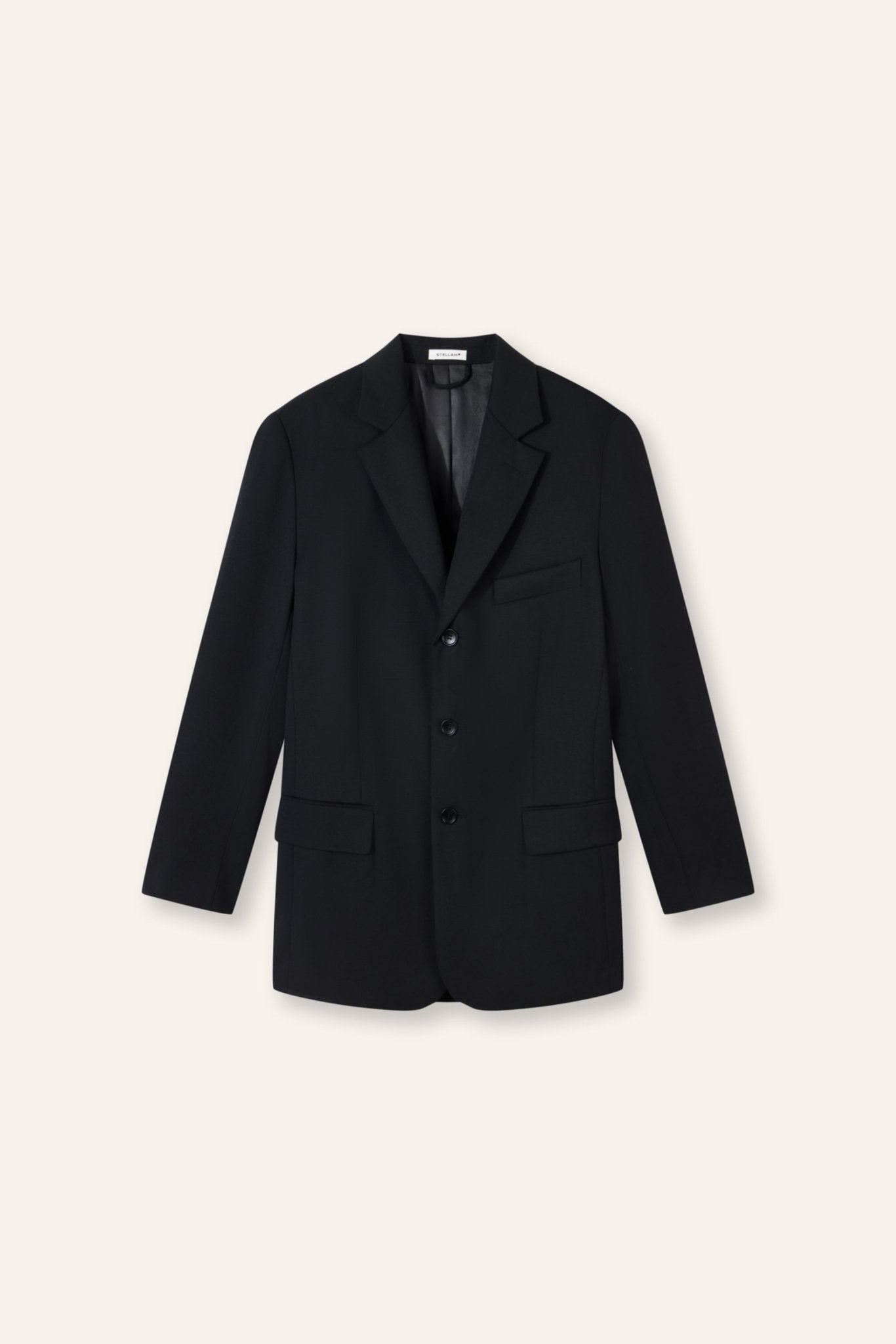 BOYFRIEND wool blazer (Black) - STELLAM