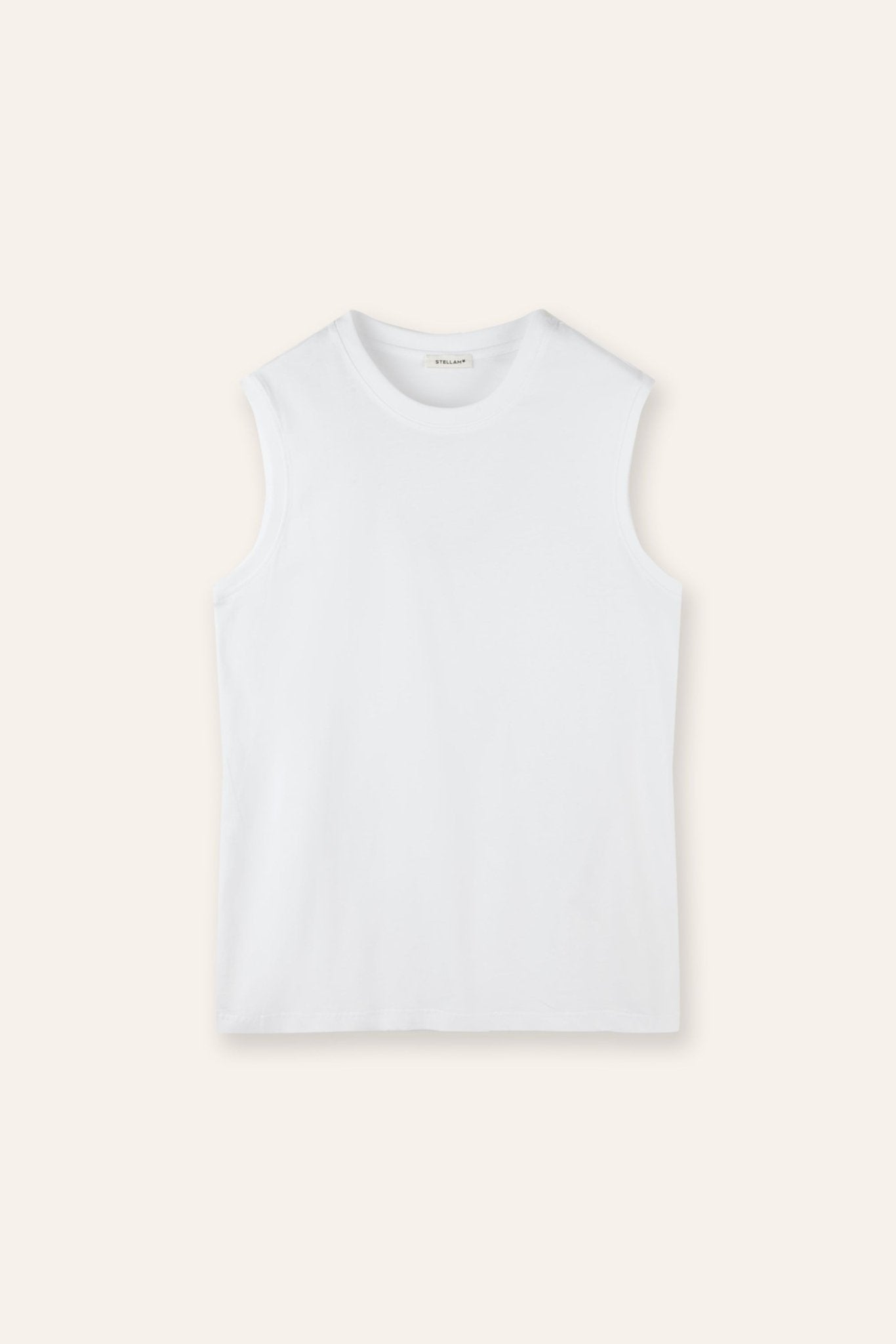 BY cotton sleeveless top (White) - STELLAM