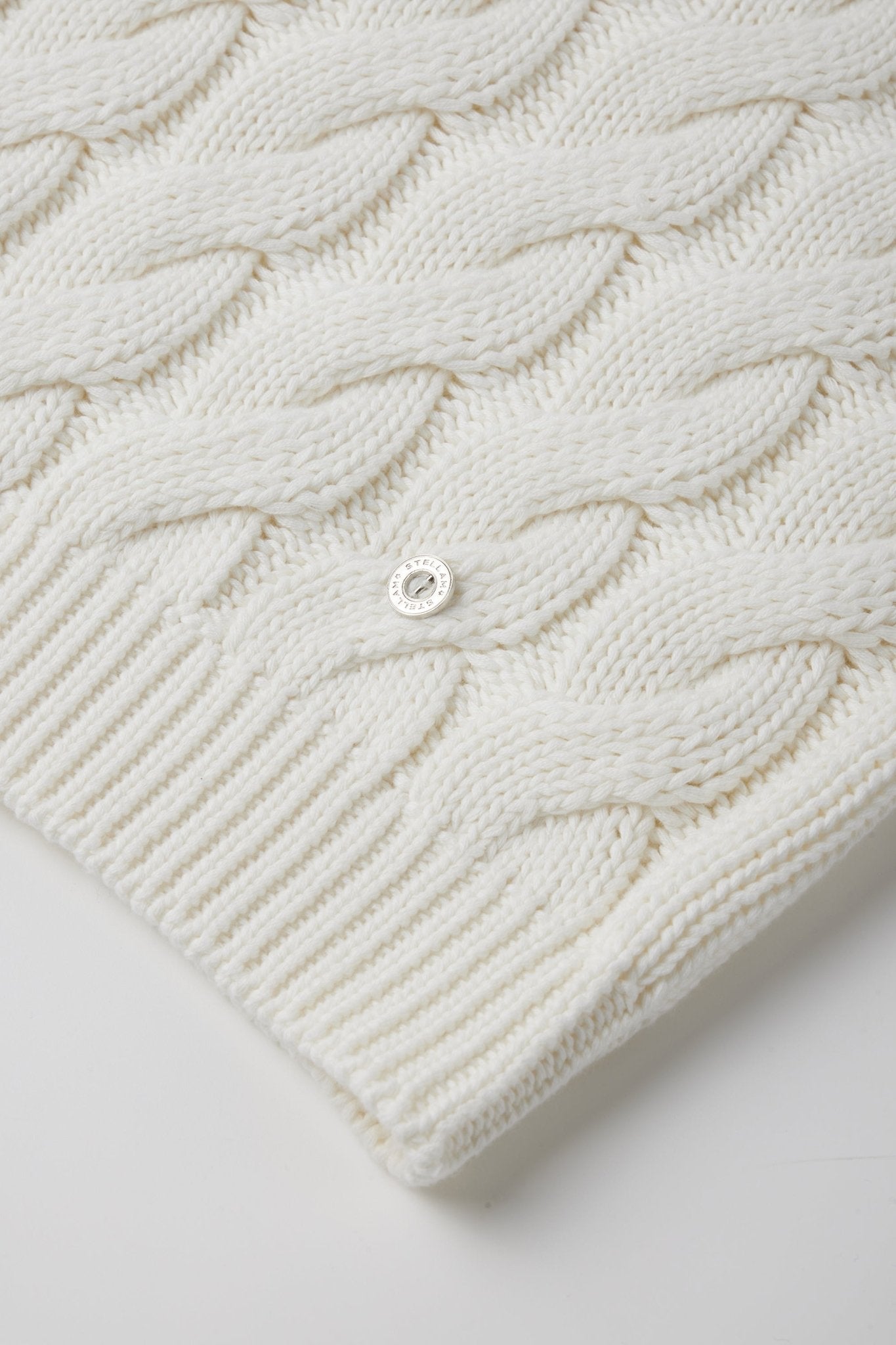 CARMEN cotton cable-knit sweater (White) - STELLAM