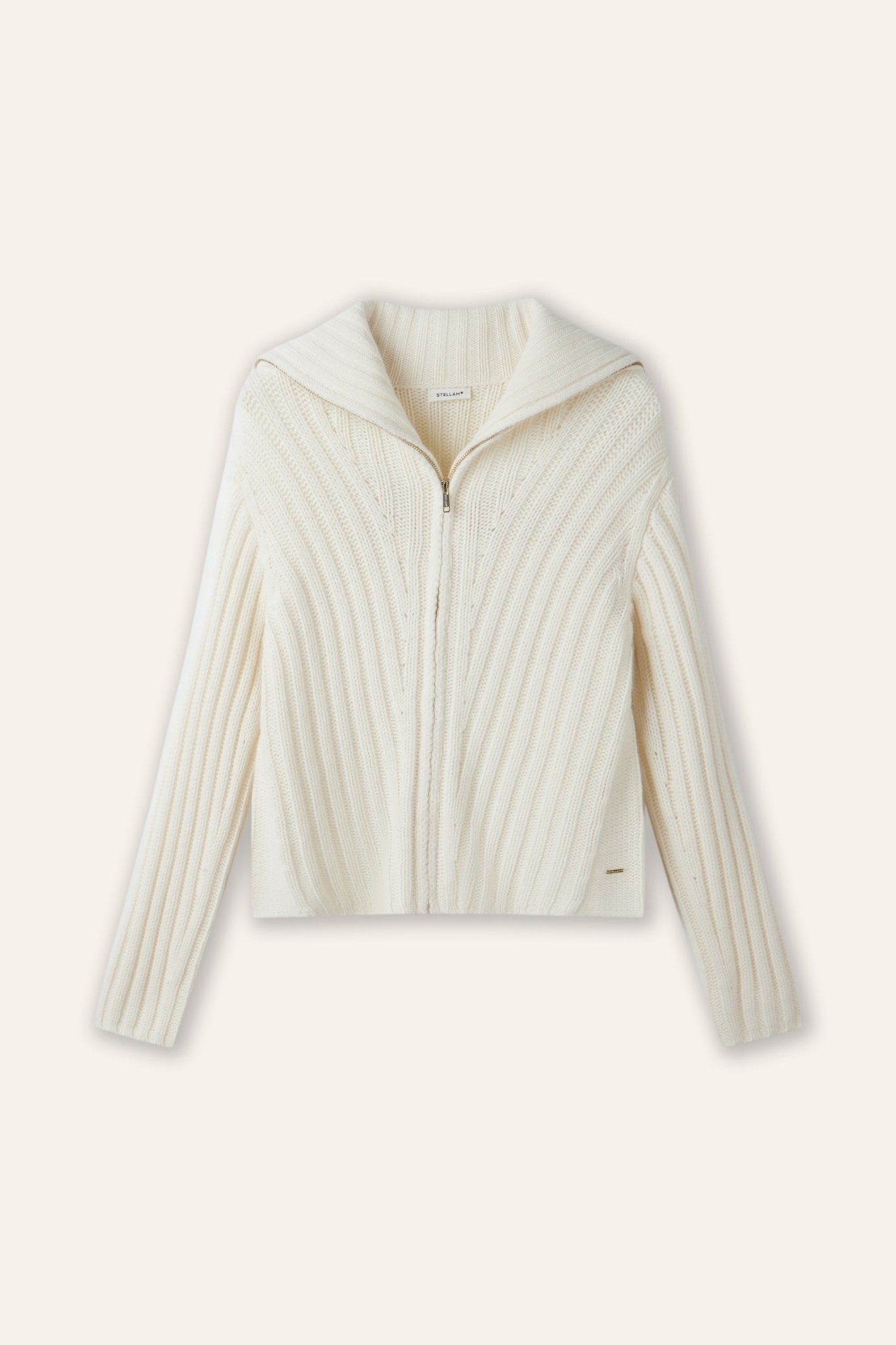 CATHY wool zip jacket (Milk) - STELLAM