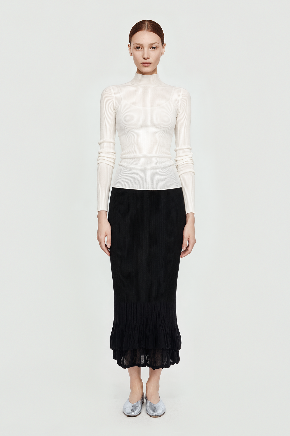 CLY premier wool seamless top (White)
