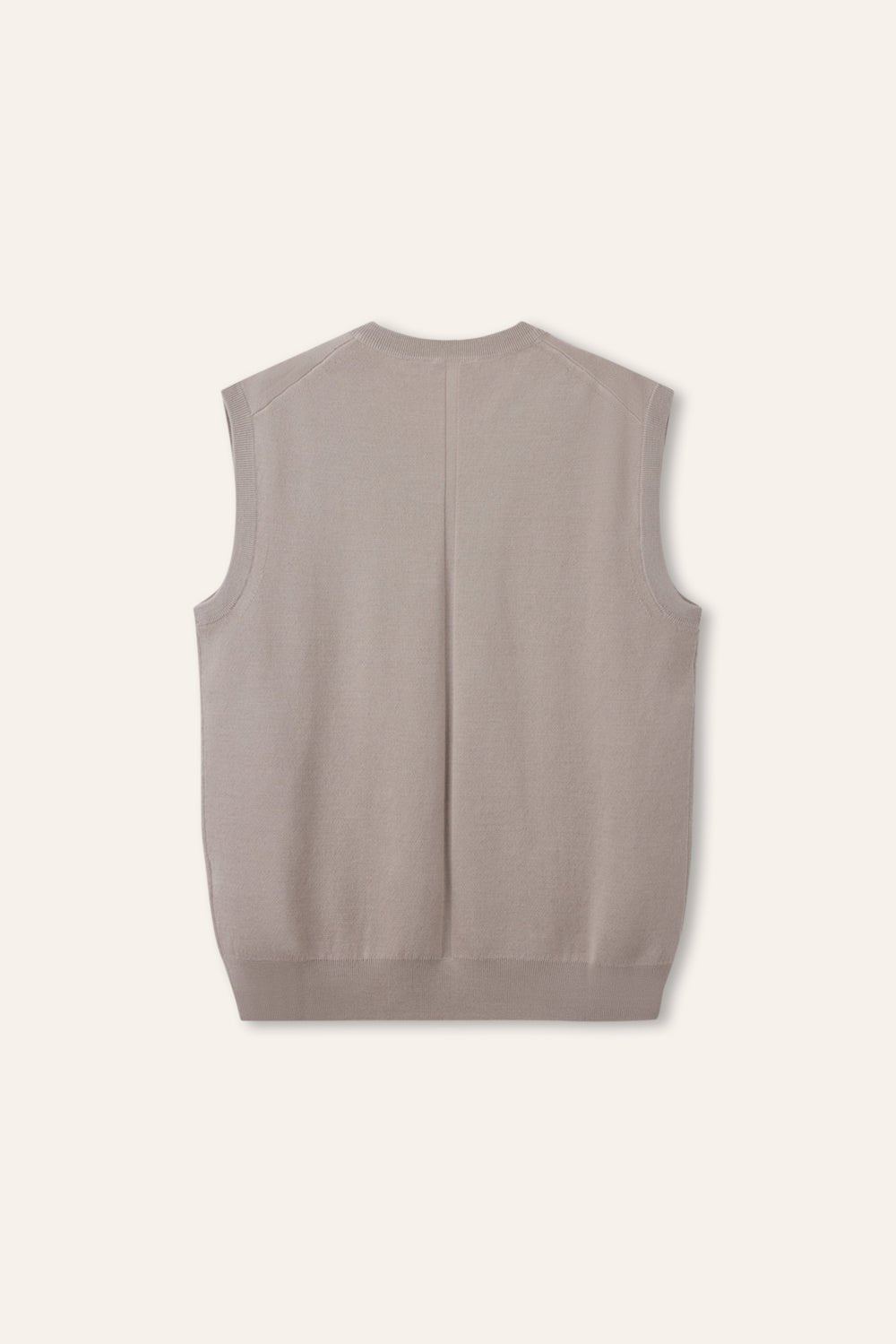 CREM v-neck tank top (Stone) - STELLAM