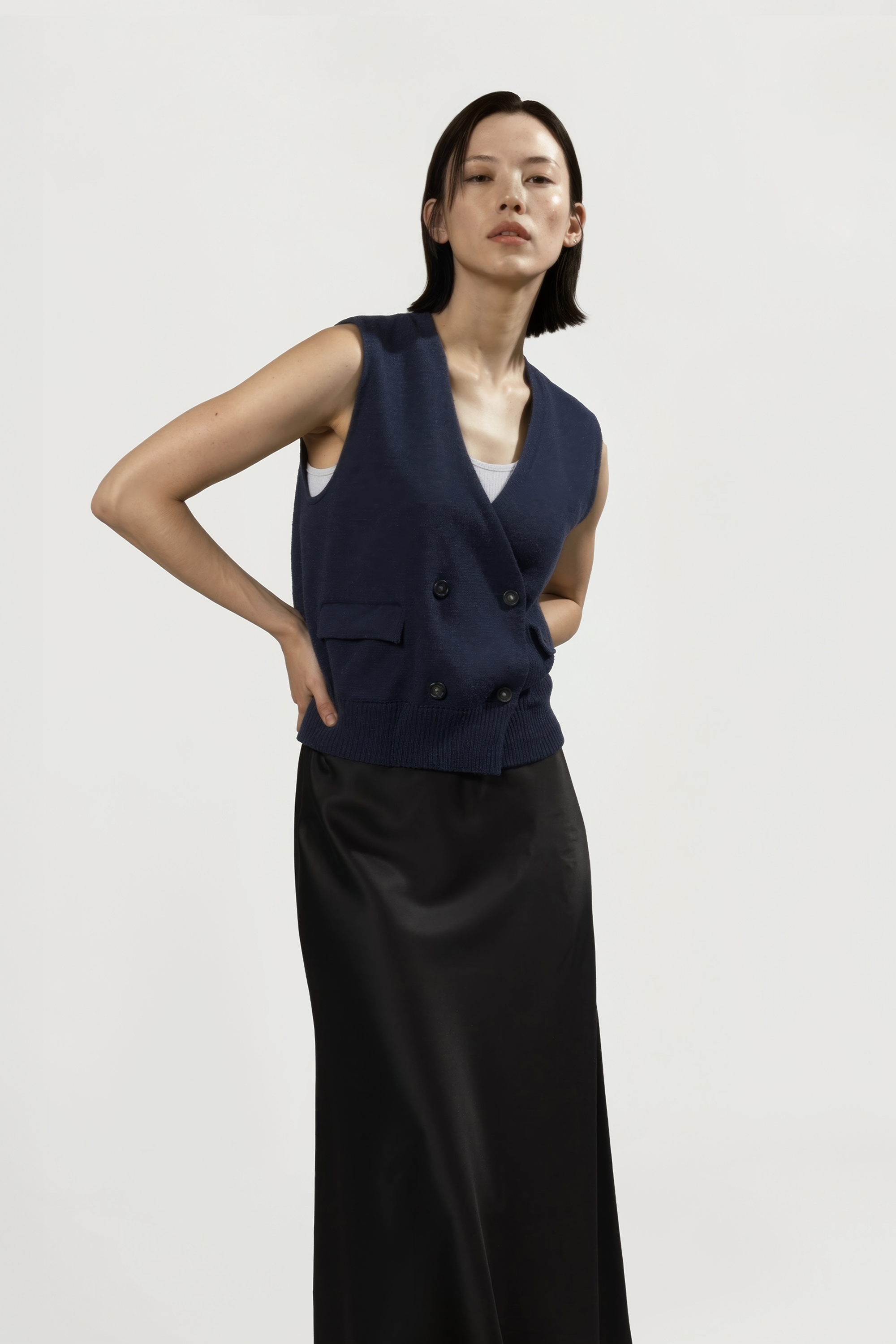 CIAO cotton gilet (Navy)