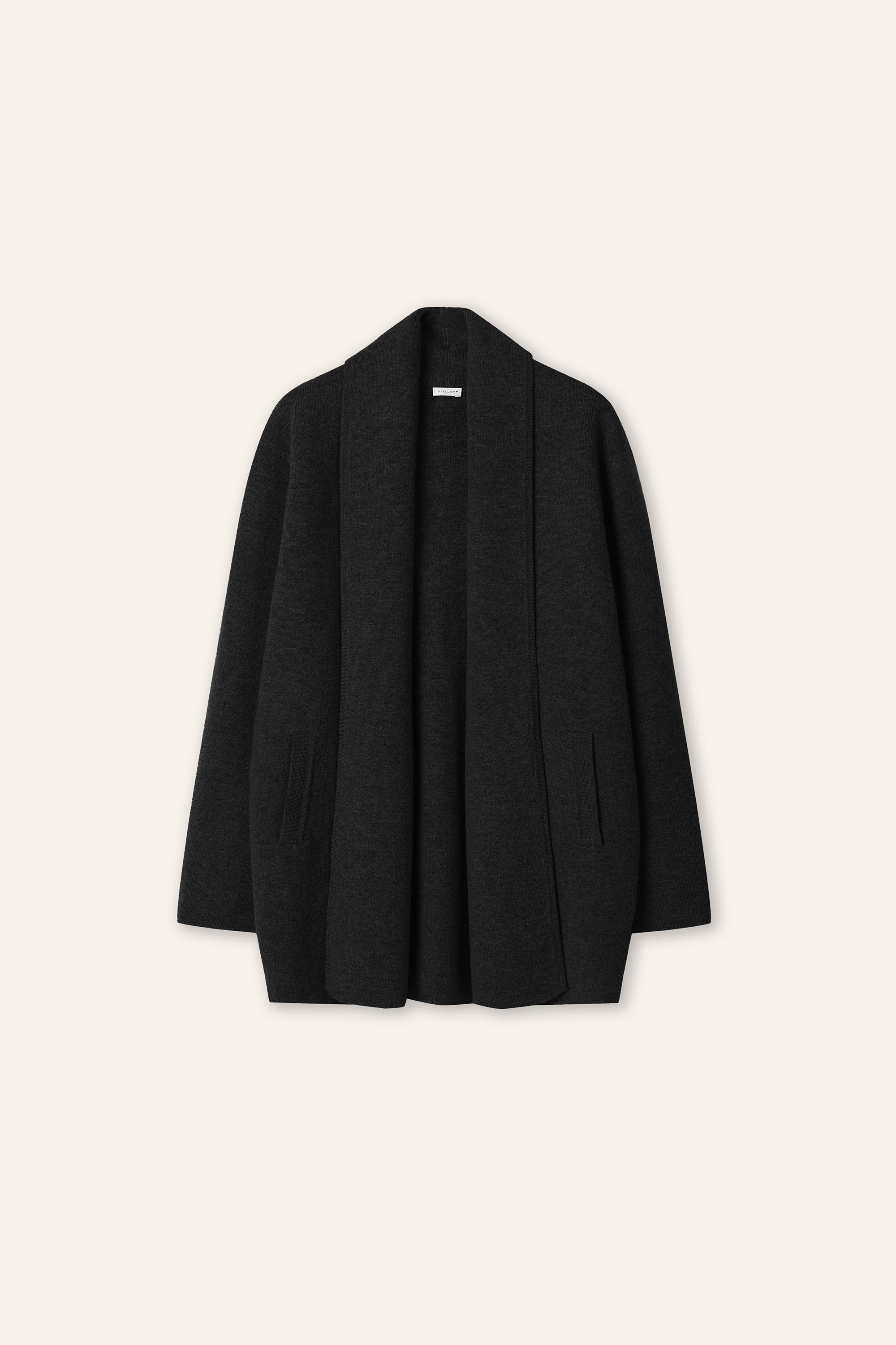 DRAPED 2.0 羊毛開襟衫(黑色)