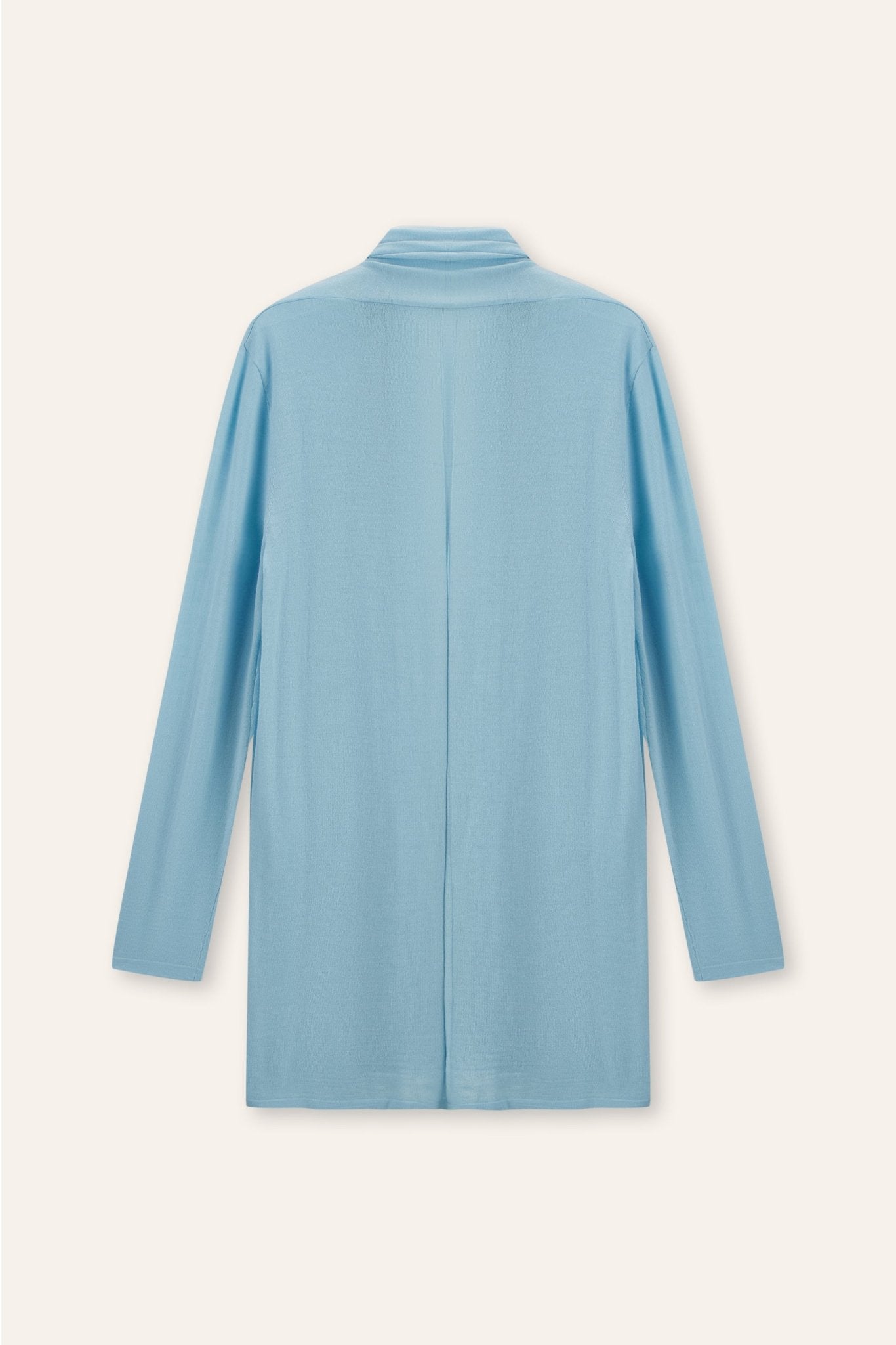 DRAPED wool cardigan (Blue) - STELLAM
