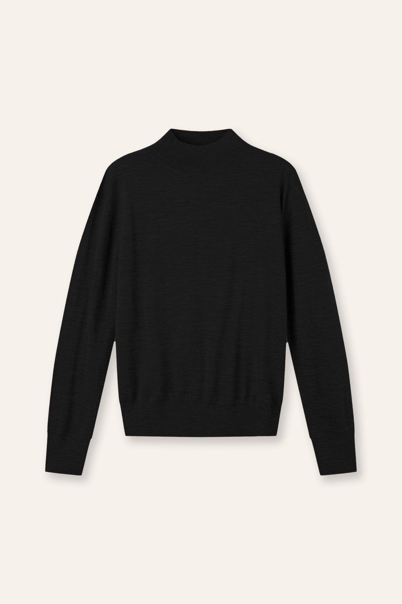 DRU wool sweater (Black) - STELLAM