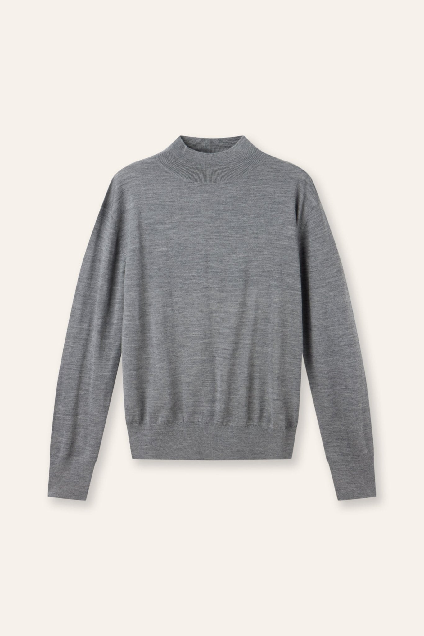 DRU wool sweater (Grey) - STELLAM