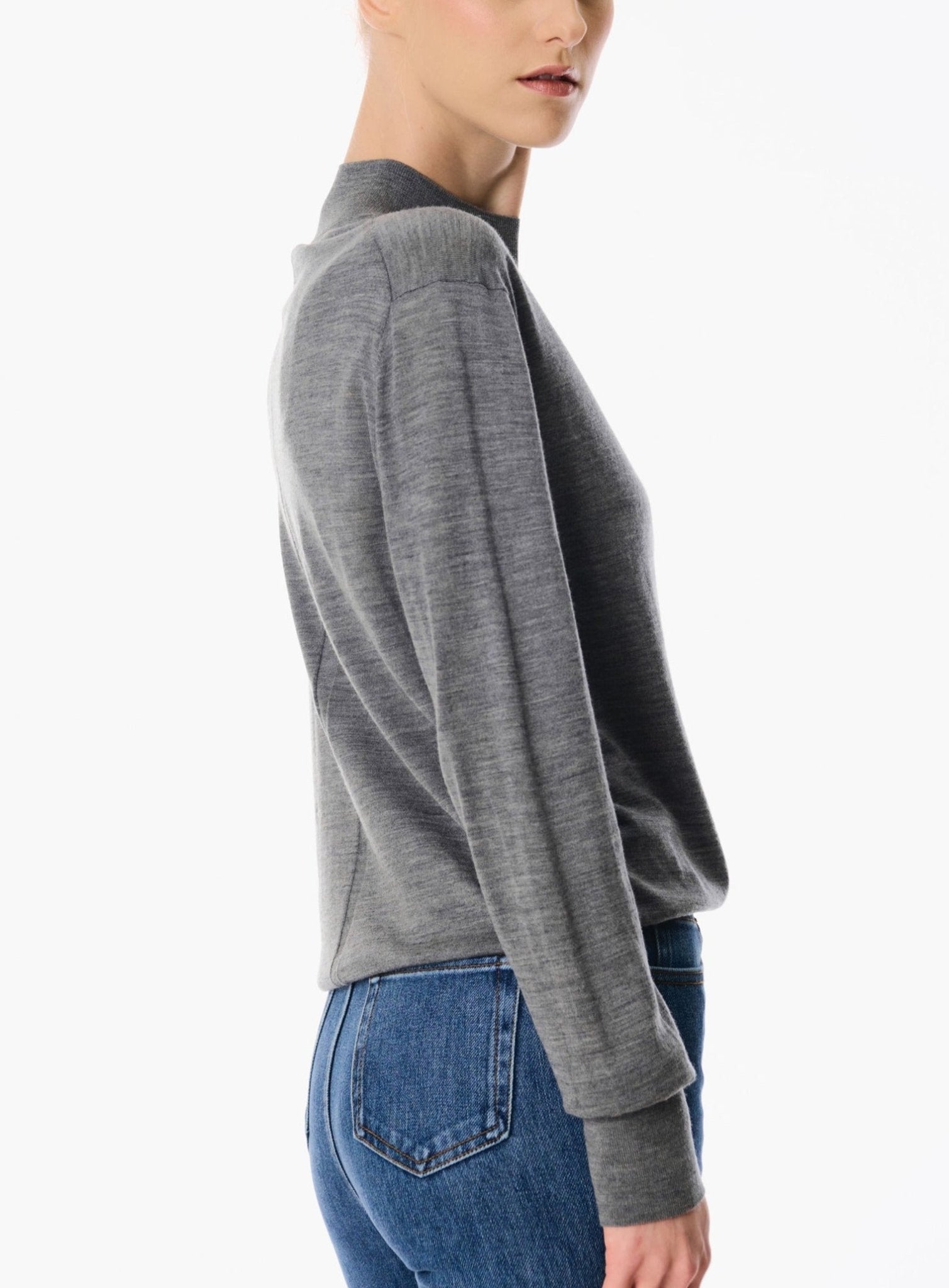 DRU wool sweater (Grey) - STELLAM