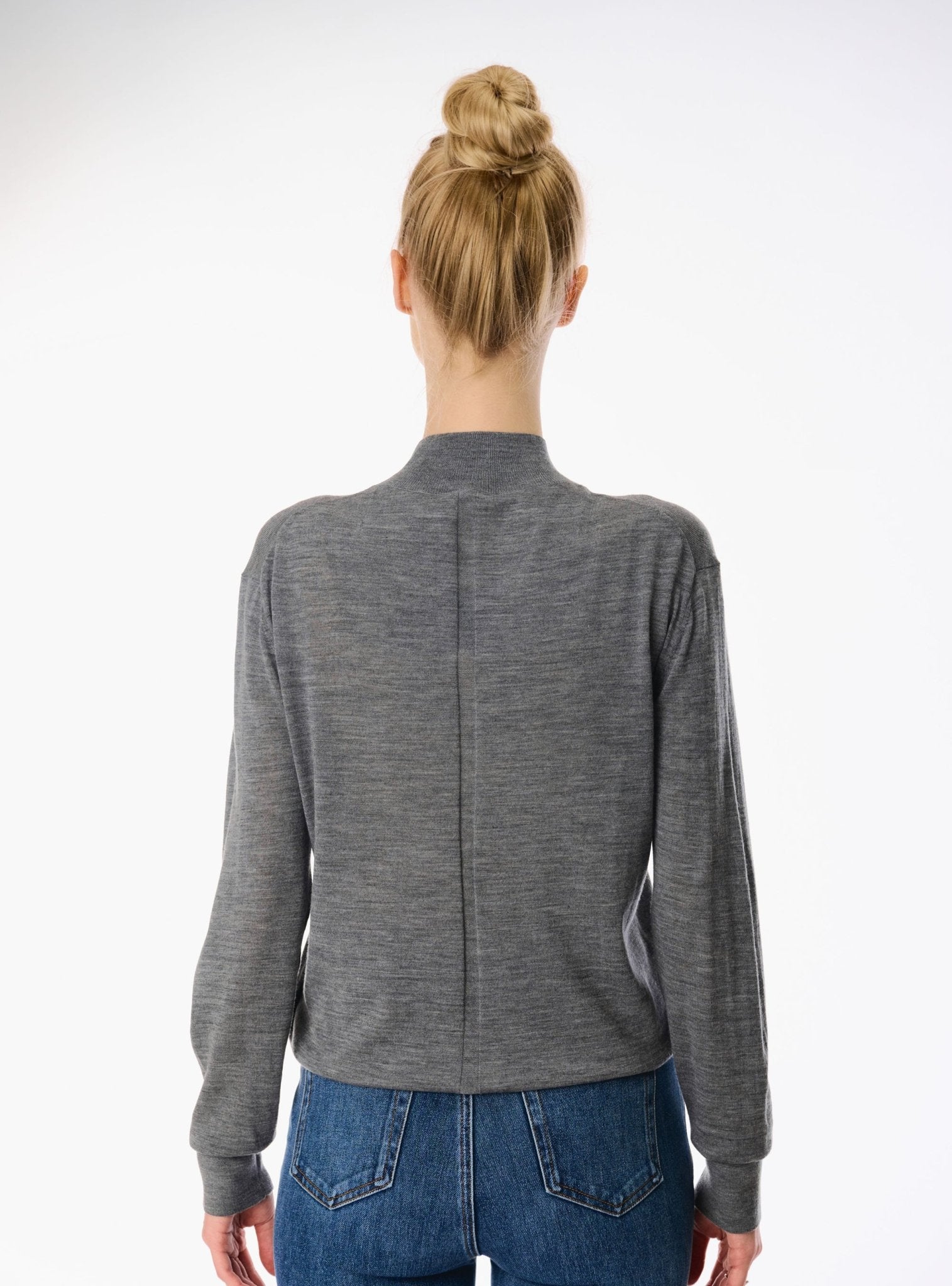 DRU wool sweater (Grey) - STELLAM