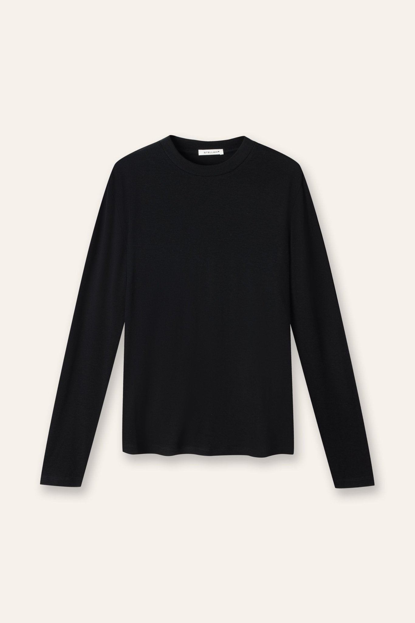 EMMA TENCEL jersey top (Black) - STELLAM
