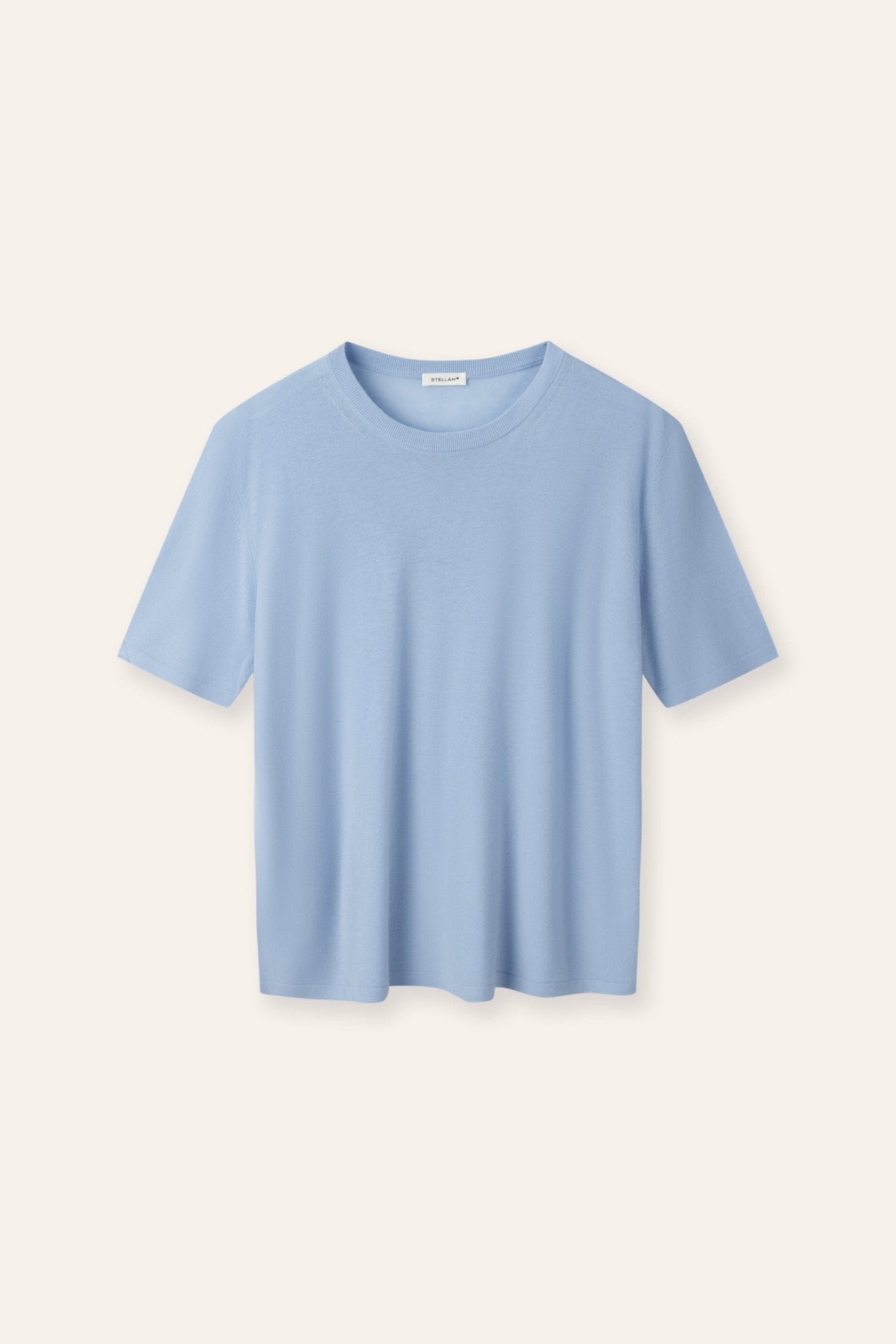 FLORENCE crew neck wool top (Baby blue) - STELLAM