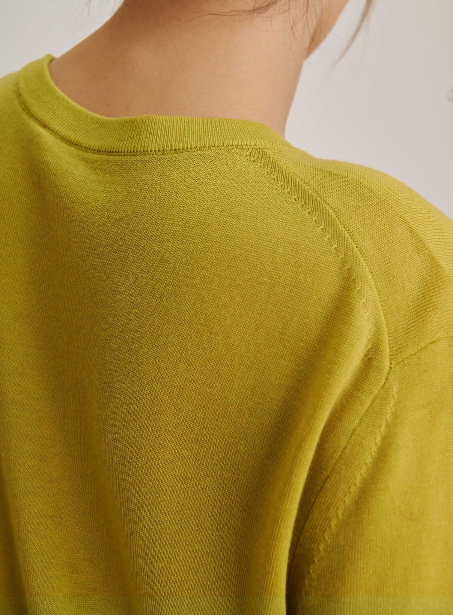 FLORENCE crew neck wool top (Mustard) - STELLAM