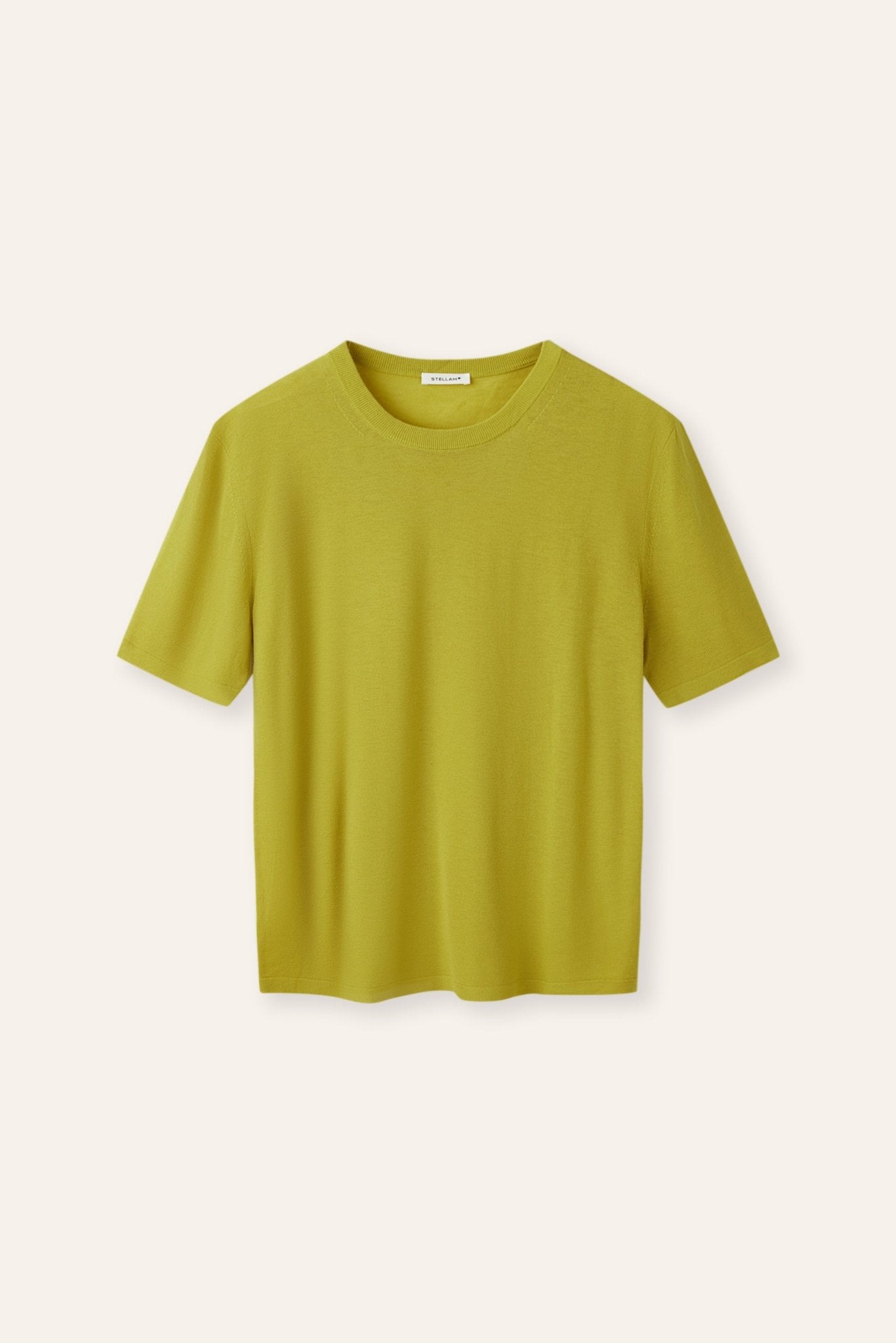 FLORENCE crew neck wool top (Mustard) - STELLAM
