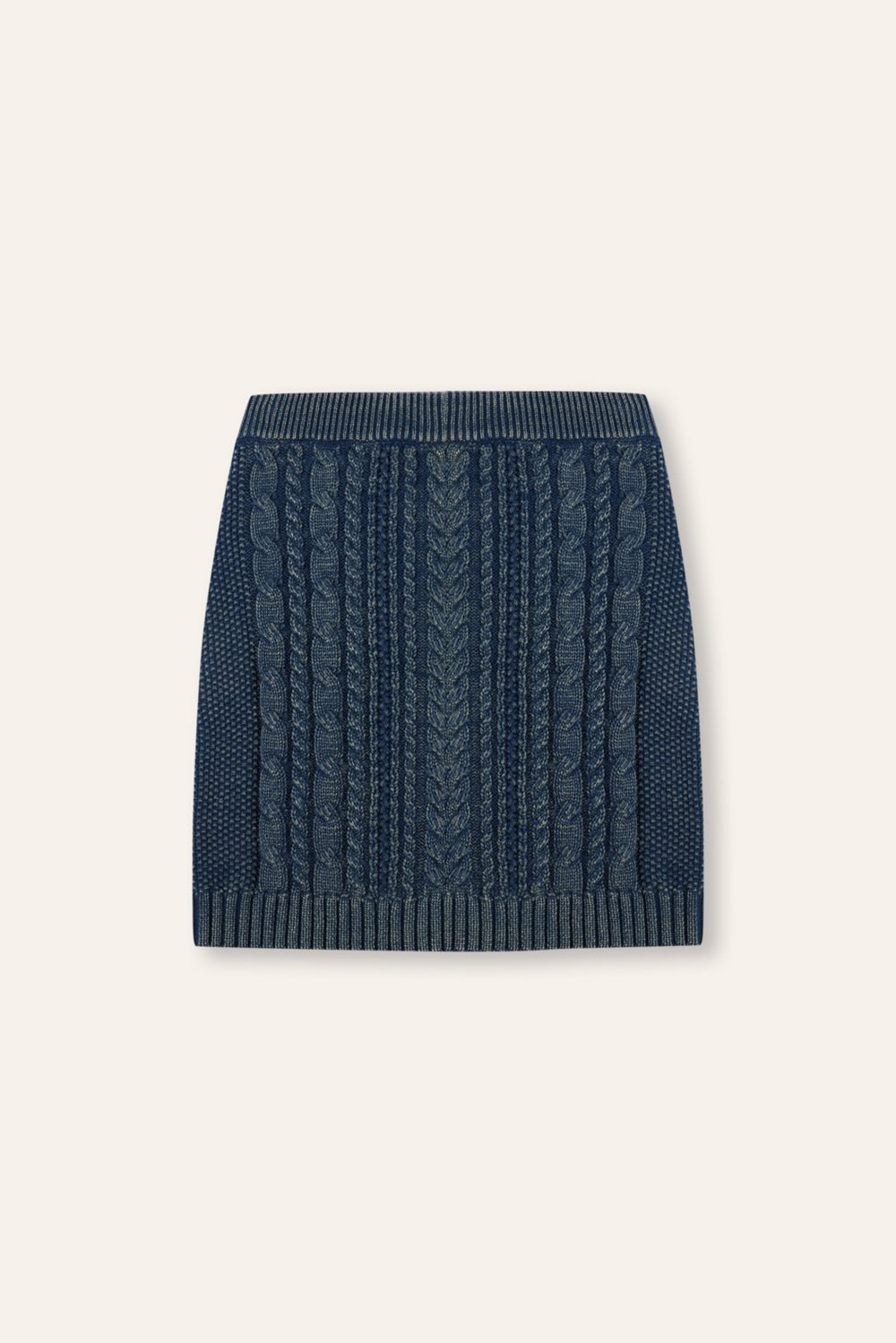 GANI cotton mini skirt (Denim blue) - STELLAM