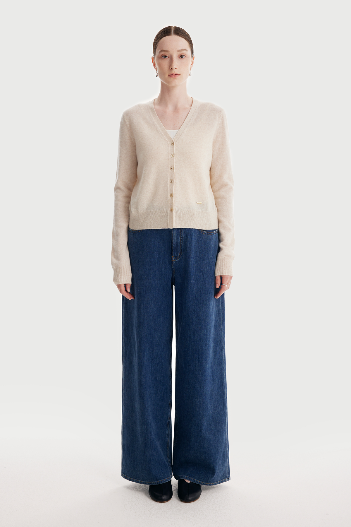 GRACE 2.0 superfine cashmere cardigan (Oatmeal)