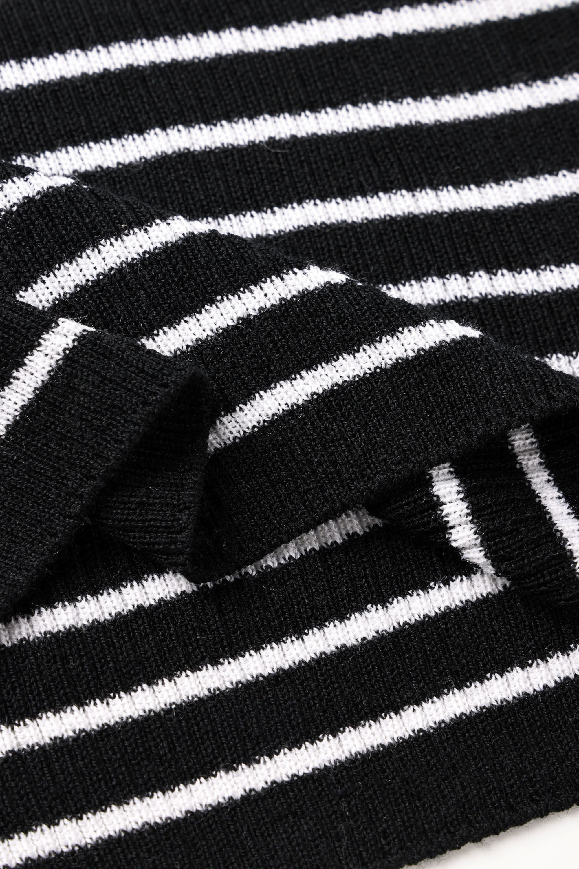 HERA 絲混紡毛衣(黑白條紋)