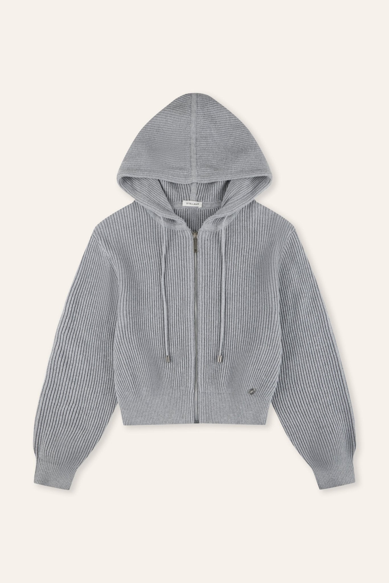 HOODIE cotton zip jacket (Grey) - STELLAM