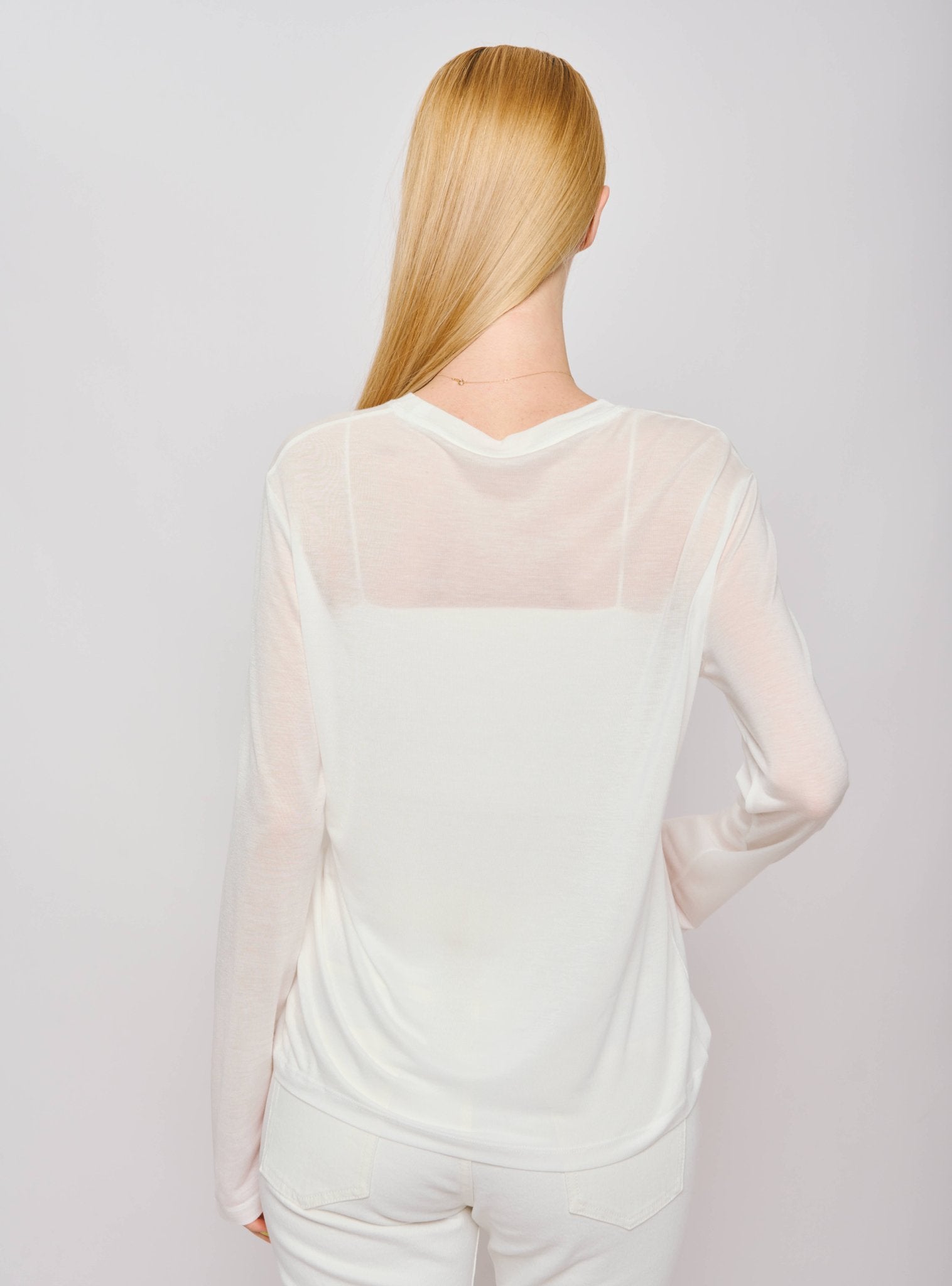 IRIS TENCEL easy-care top (White) - STELLAM