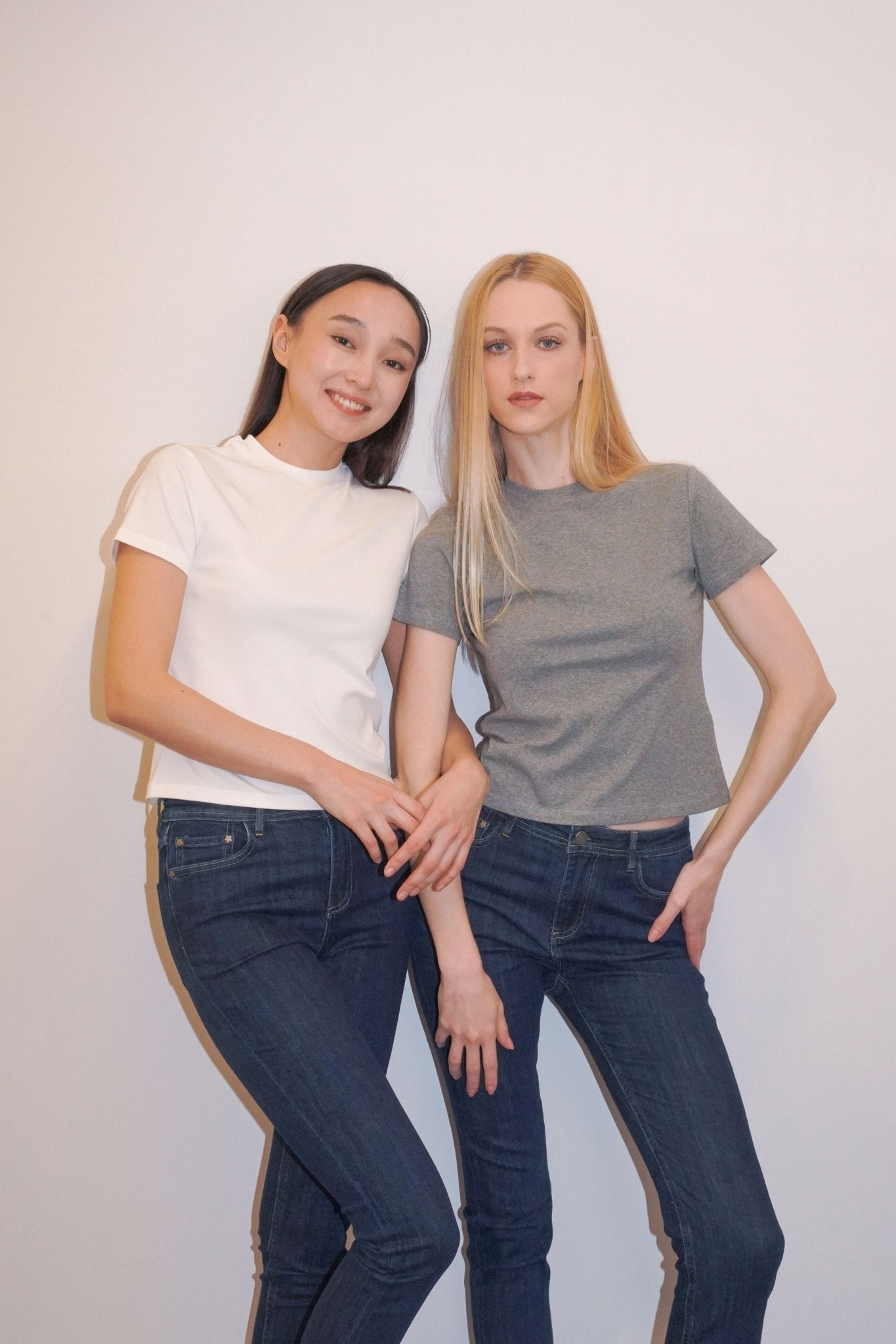 JADE cotton tee (Grey) - STELLAM