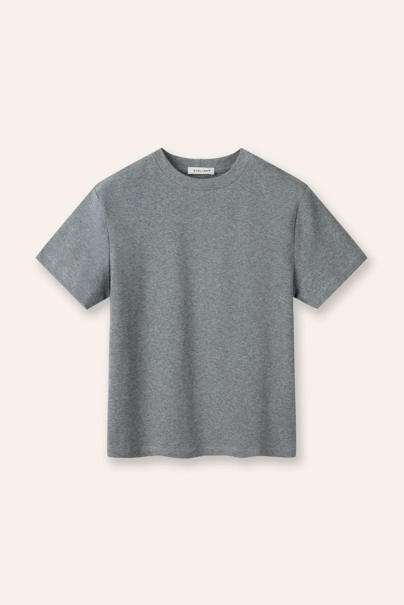JADE cotton tee (Grey) - STELLAM