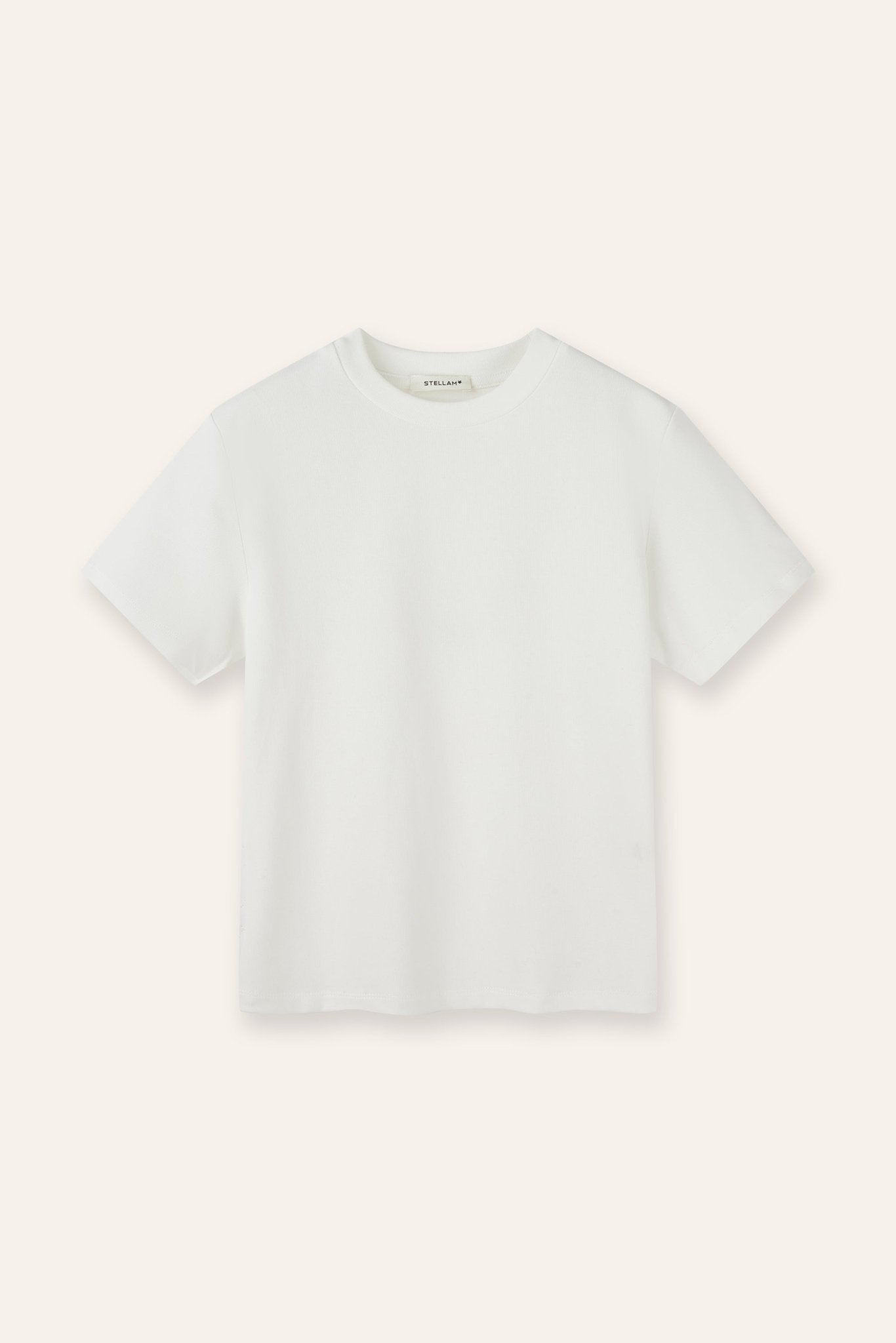 JADE cotton tee (White) - STELLAM