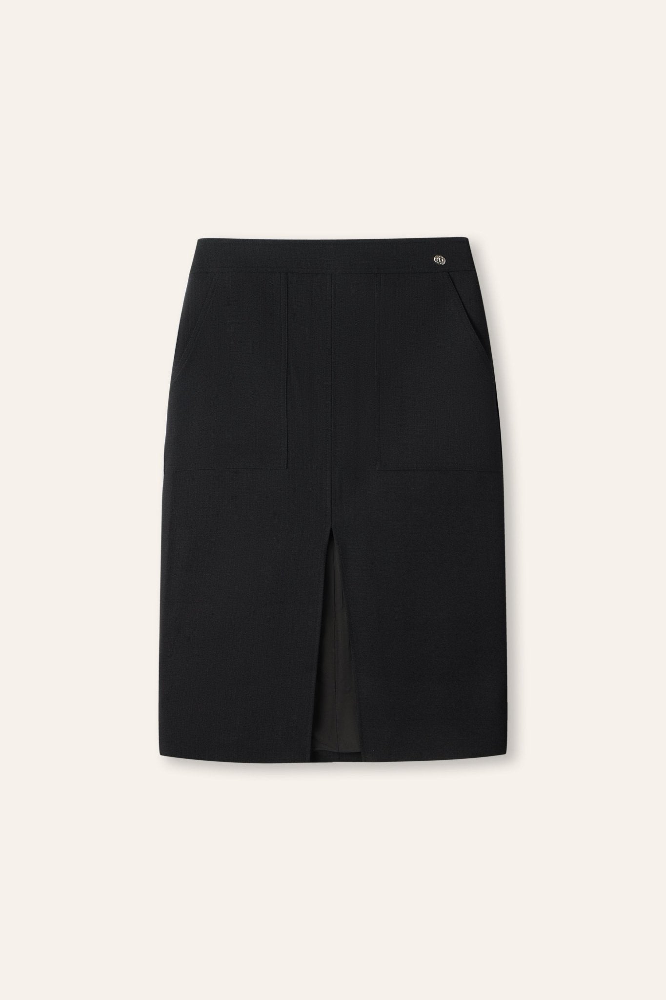 JAS midi skirt (Black) - STELLAM