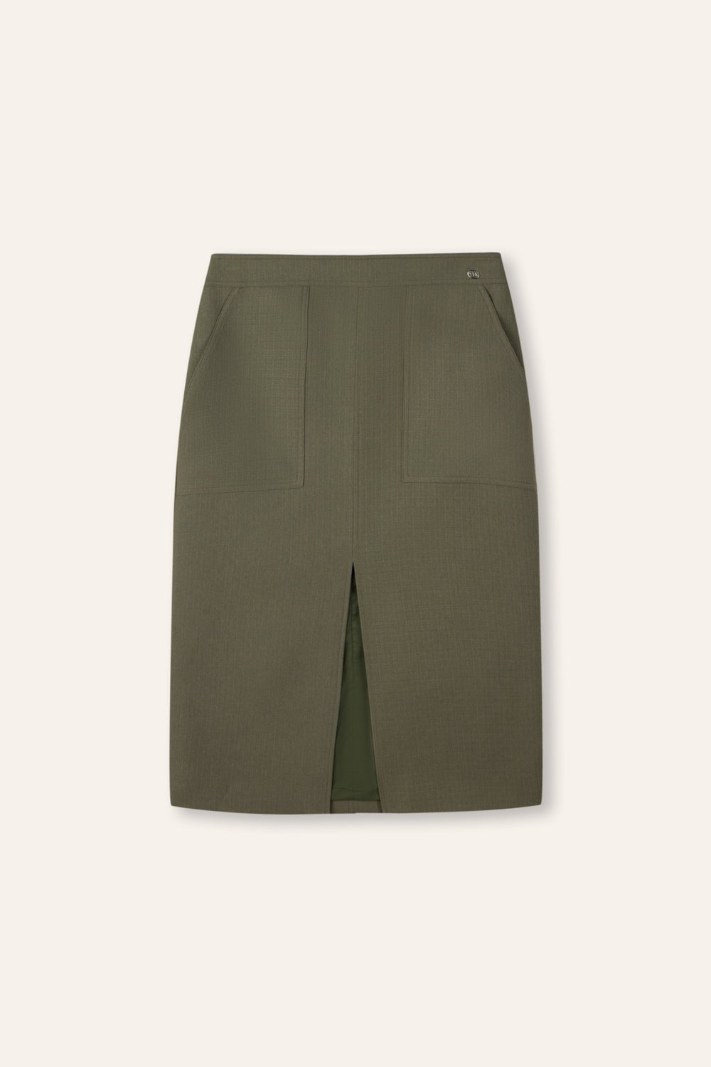 JAS midi skirt (Etoupe) - STELLAM