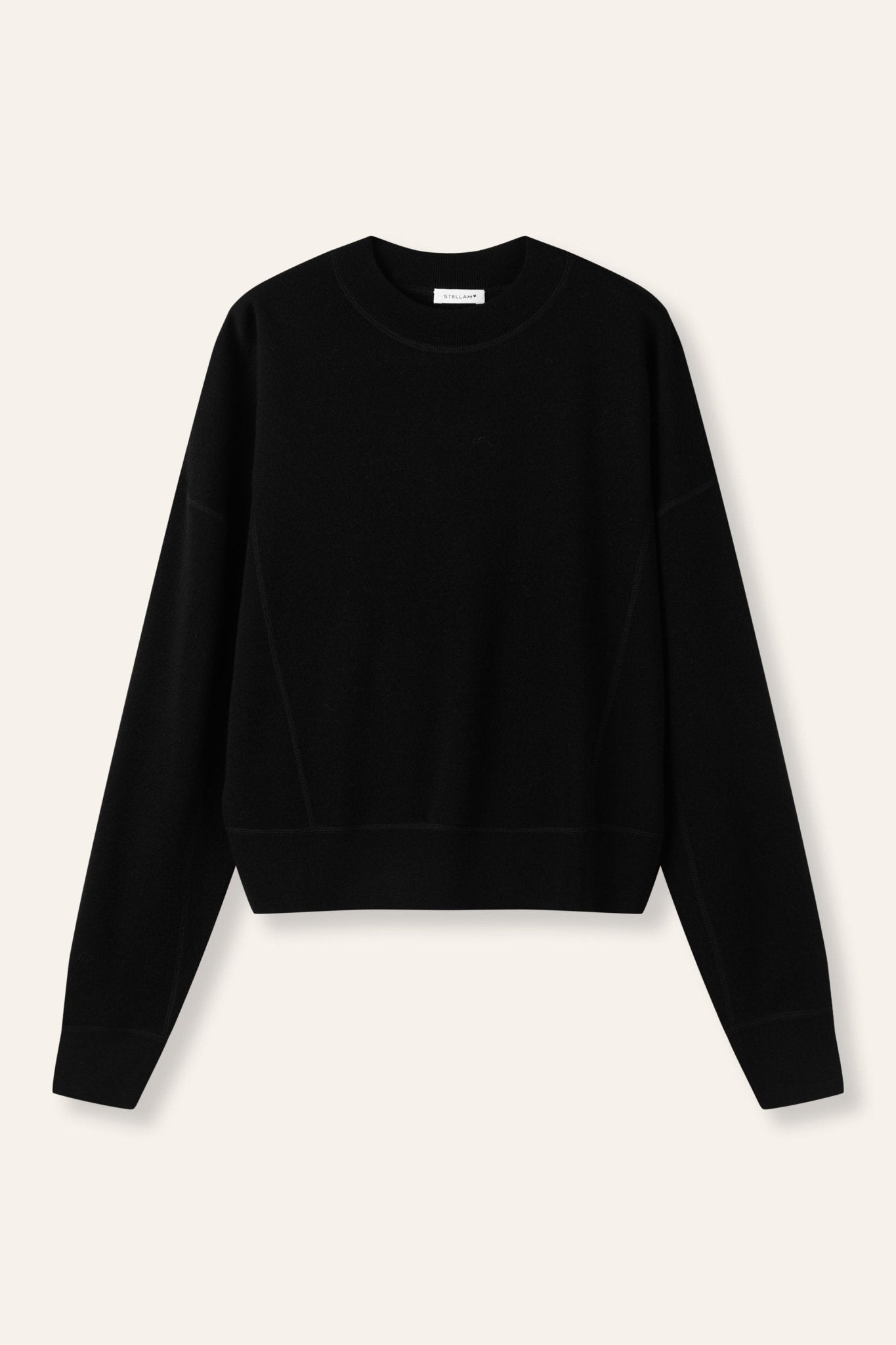 KA wool reversible pullover (Black) - STELLAM