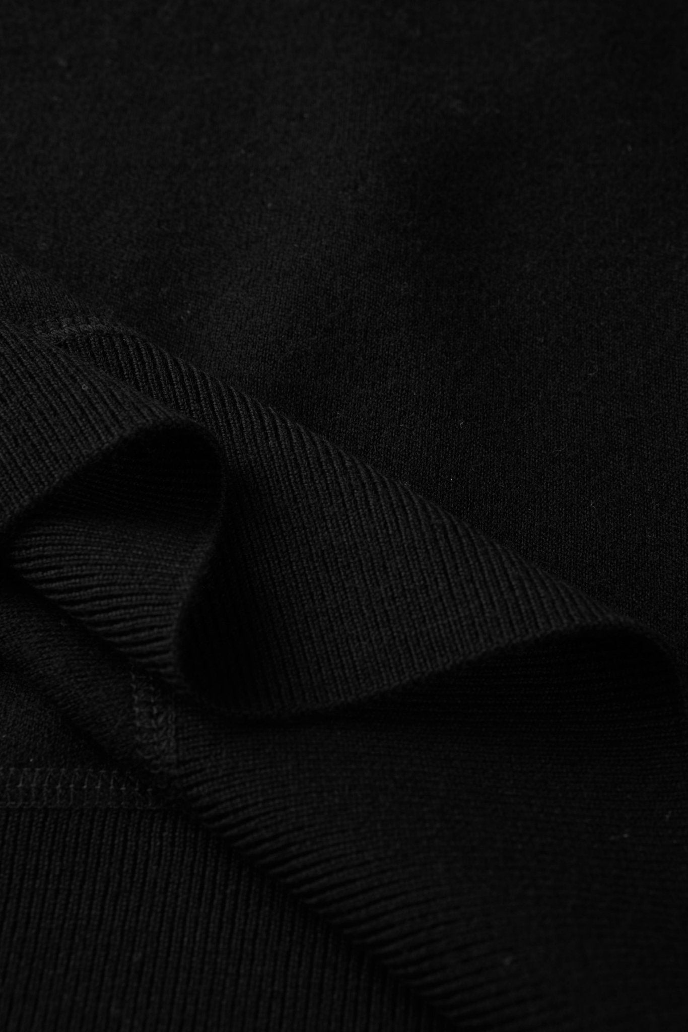 KA wool reversible pullover (Black) - STELLAM
