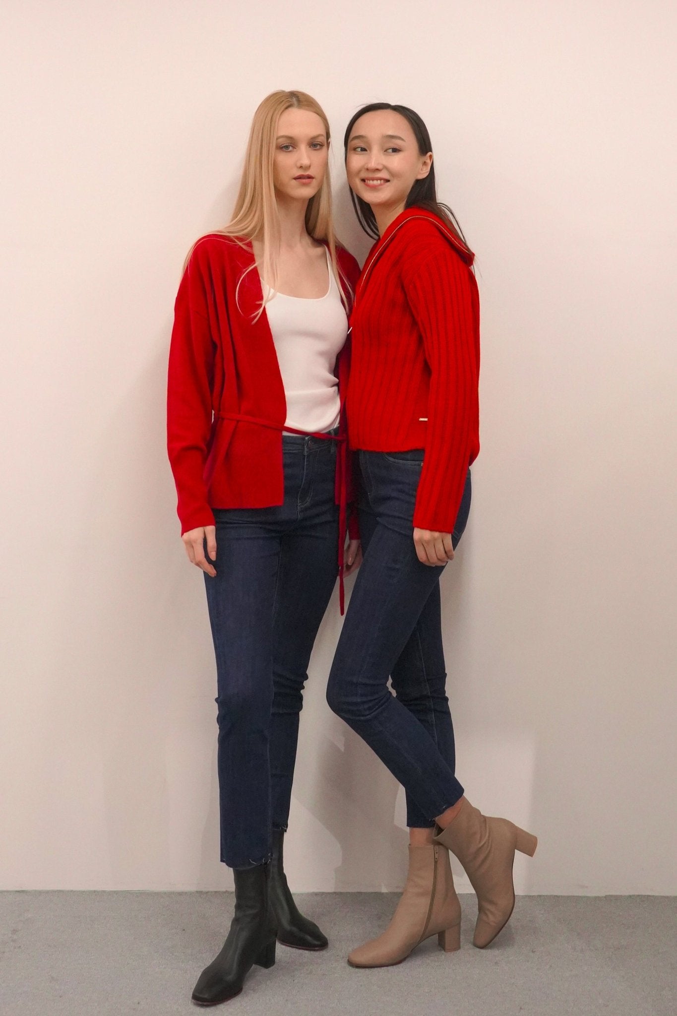 KAY cashmere-blended cardigan (Red) - STELLAM