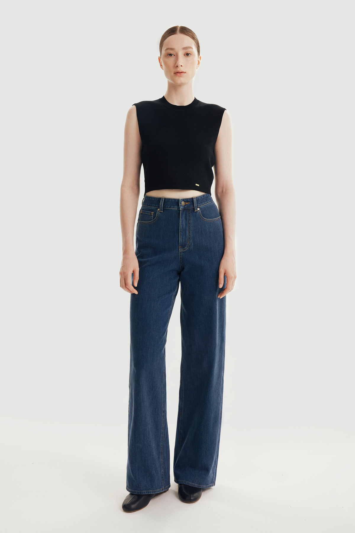 KENT washed wide-leg jeans (Denim blue)