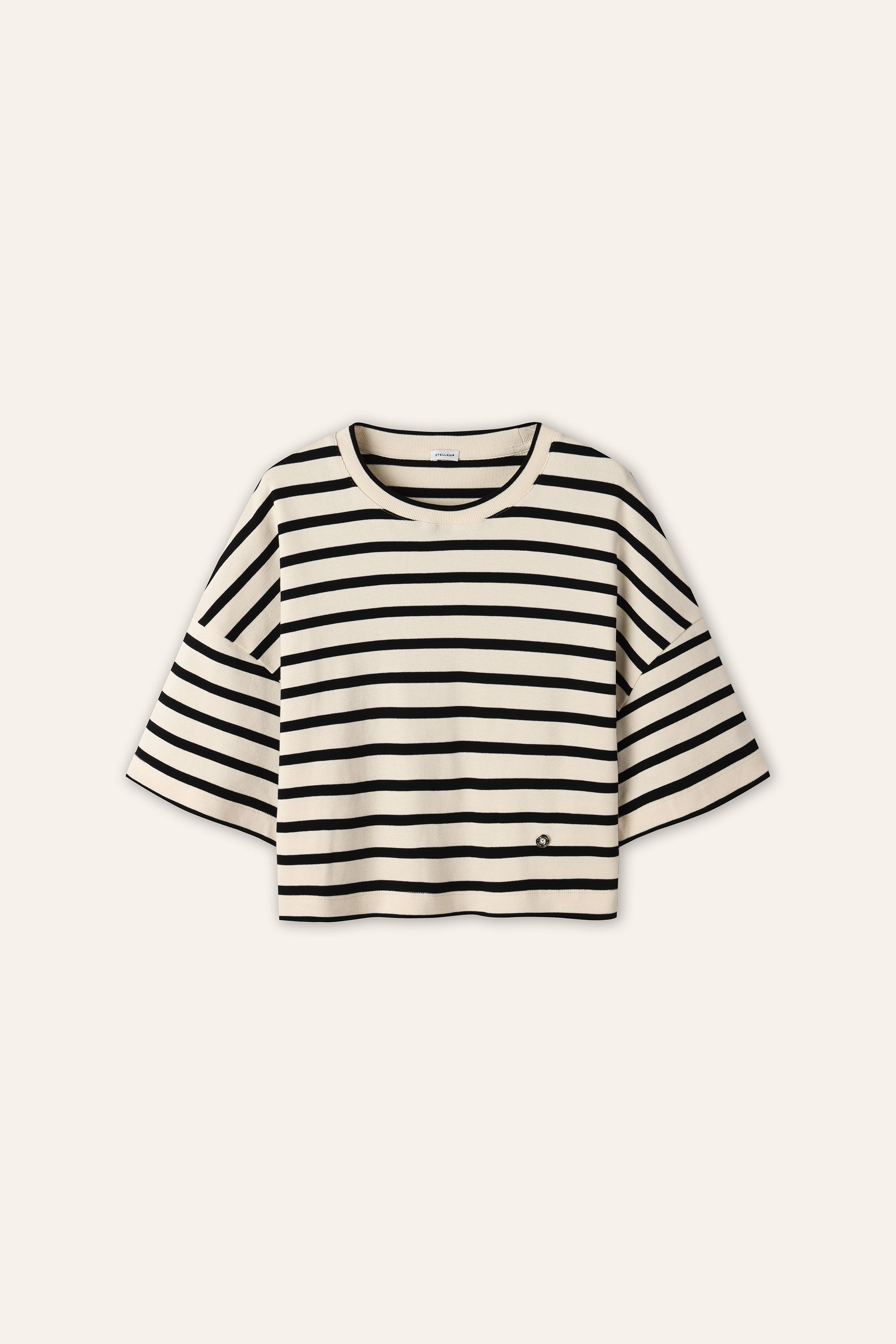 KRIS cotton oversize top (Black stripe)