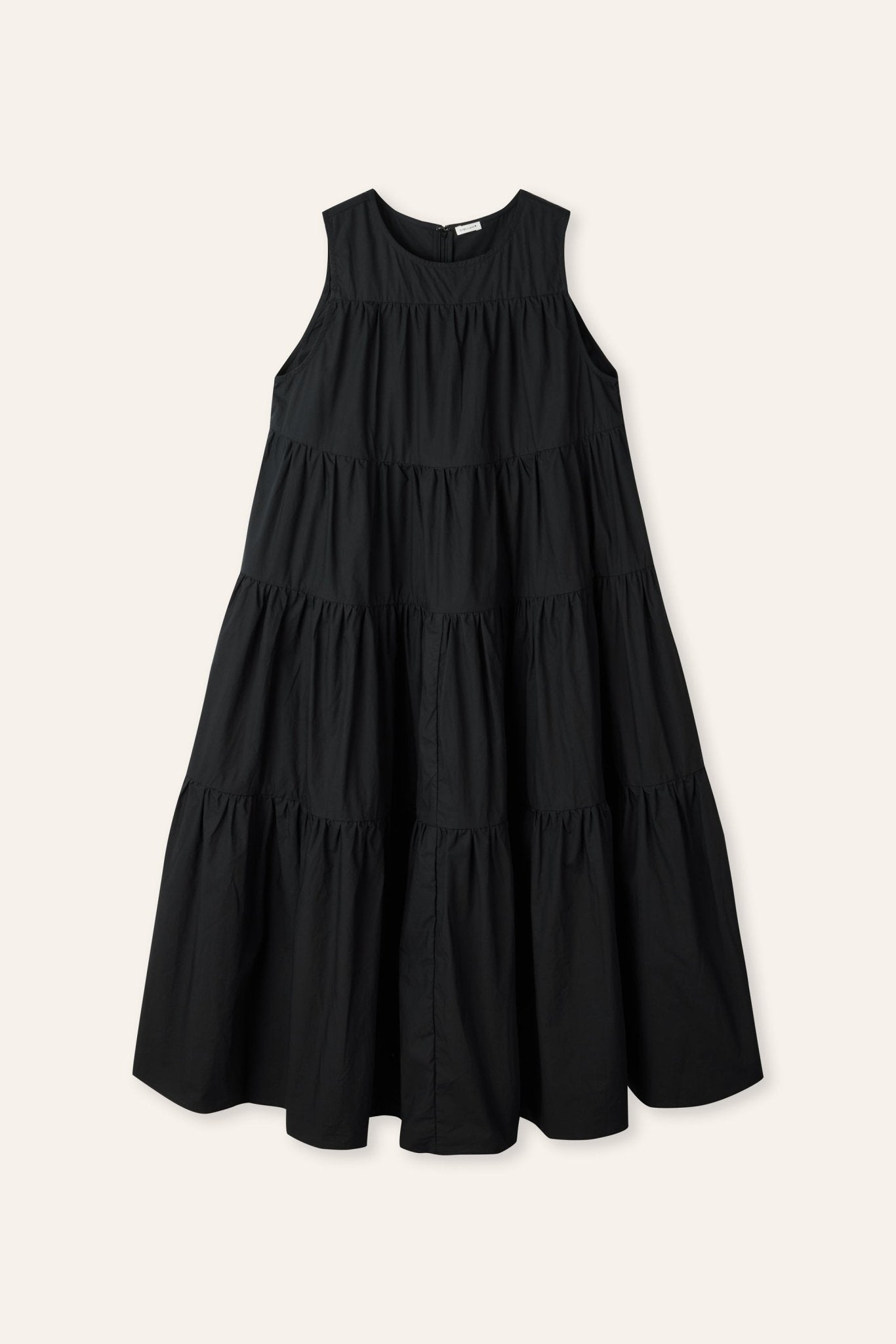 LAYER cotton dress (Black) - STELLAM