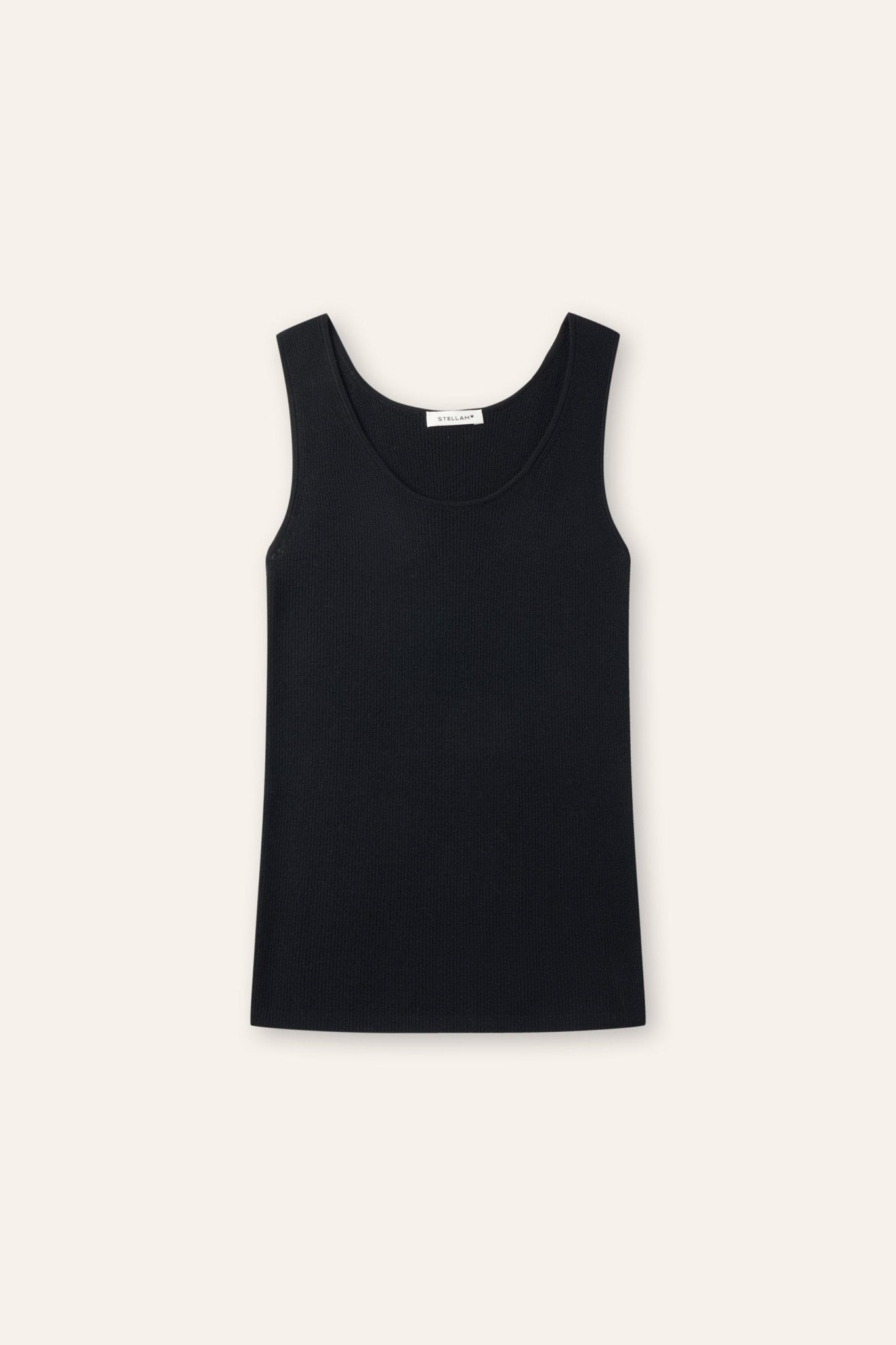 LENYA silk tank top (Black) - STELLAM