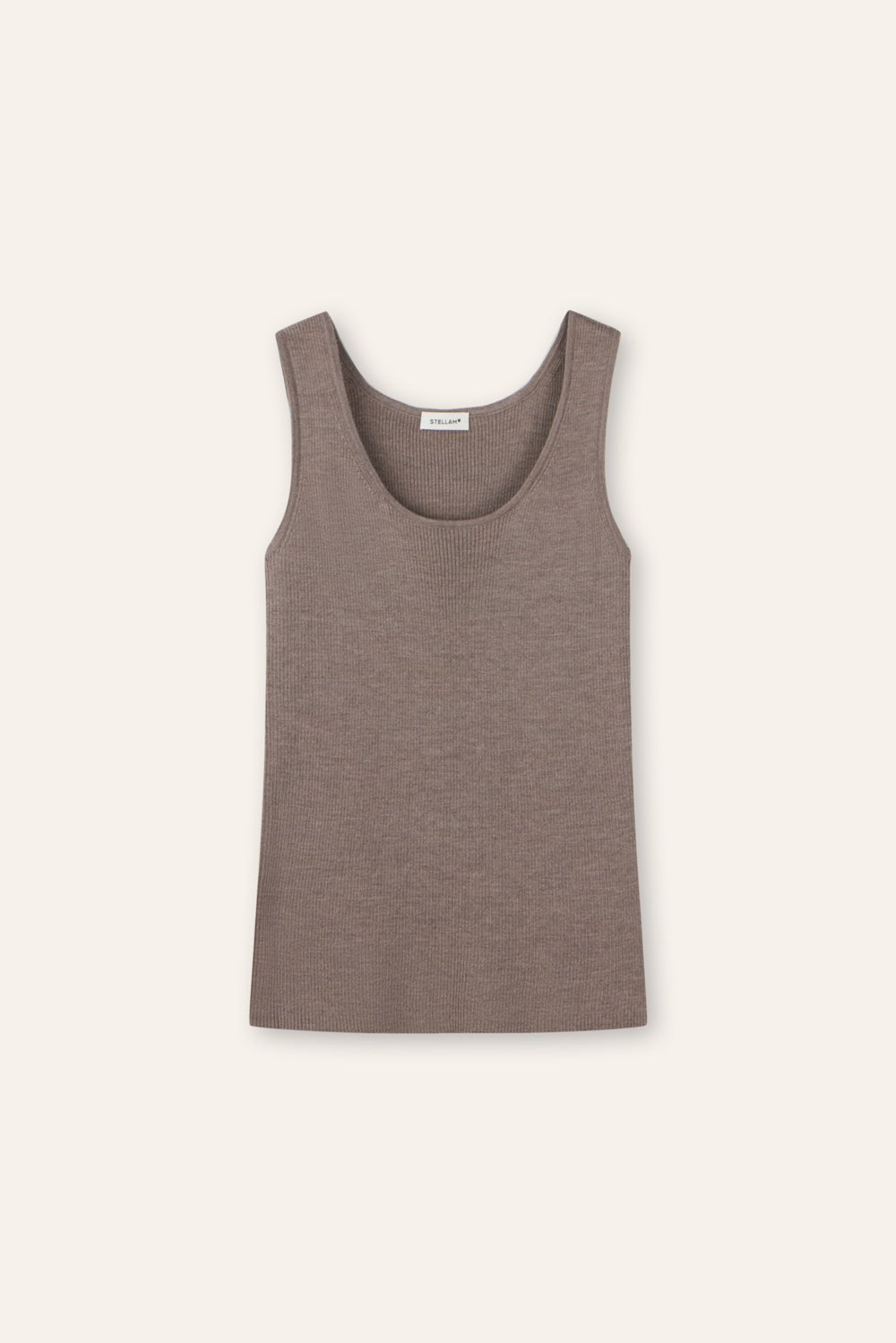 LENYA silk tank top (Walnut) - STELLAM