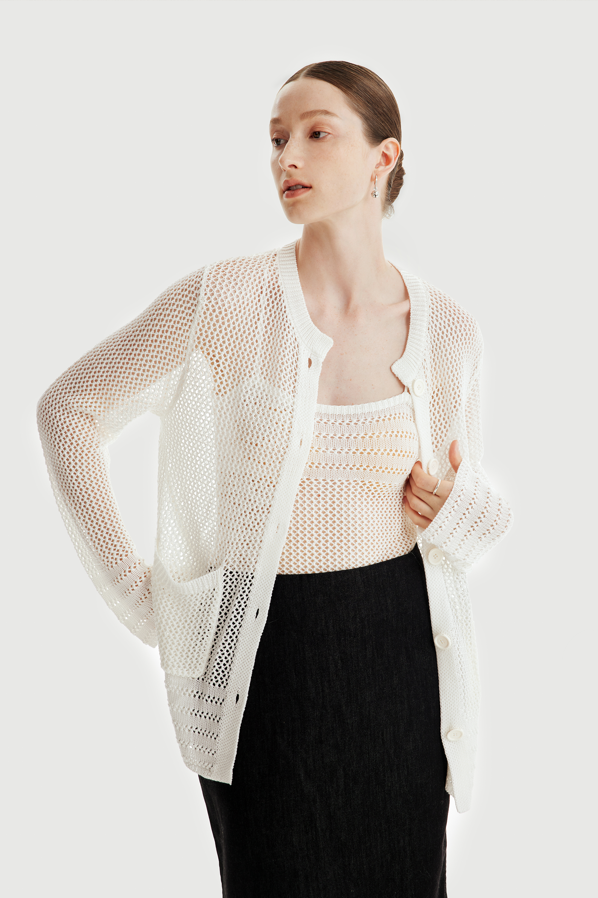 LILIAN TENCEL camisole (White)