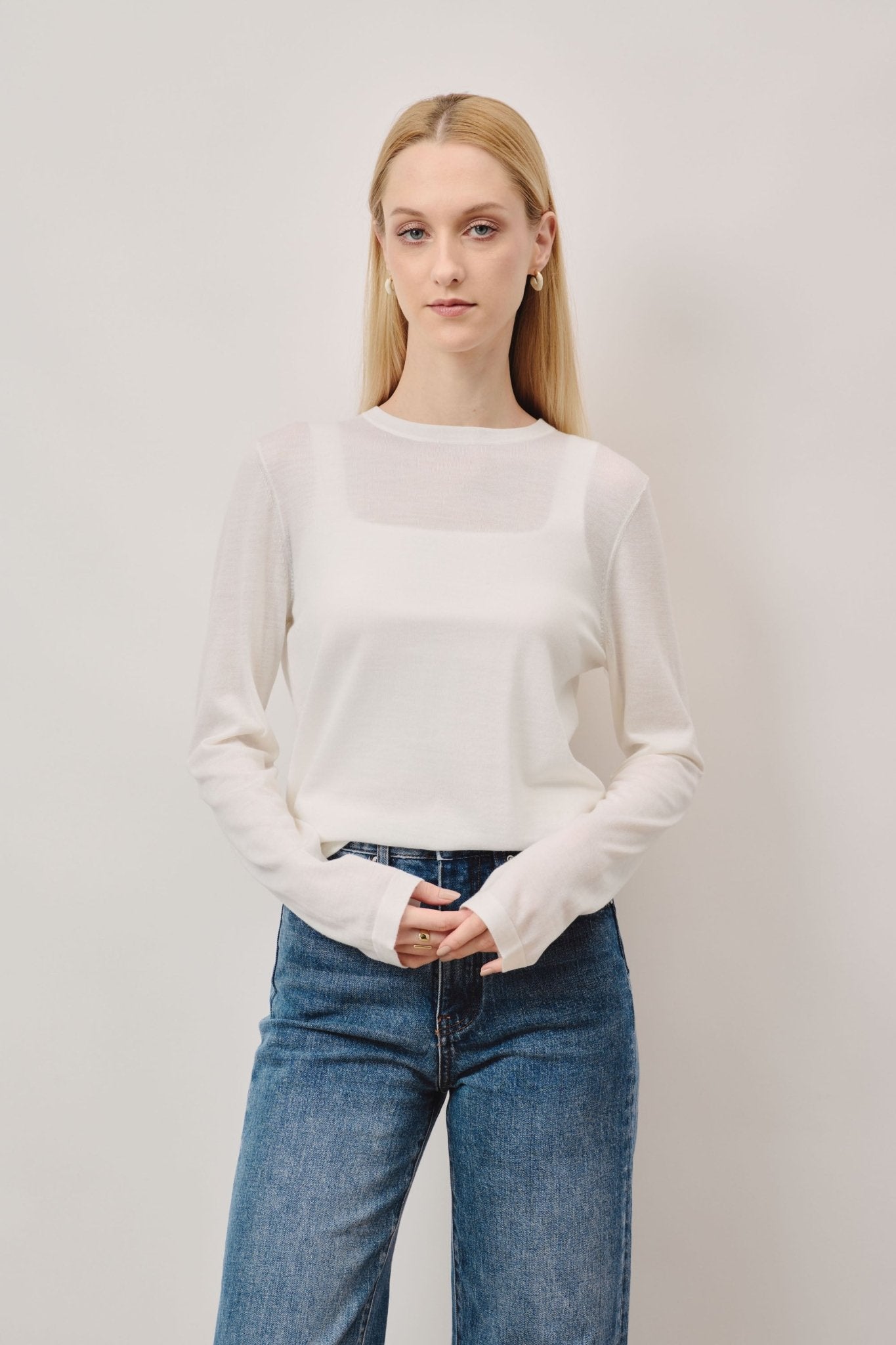 LISA wool top (White) - STELLAM