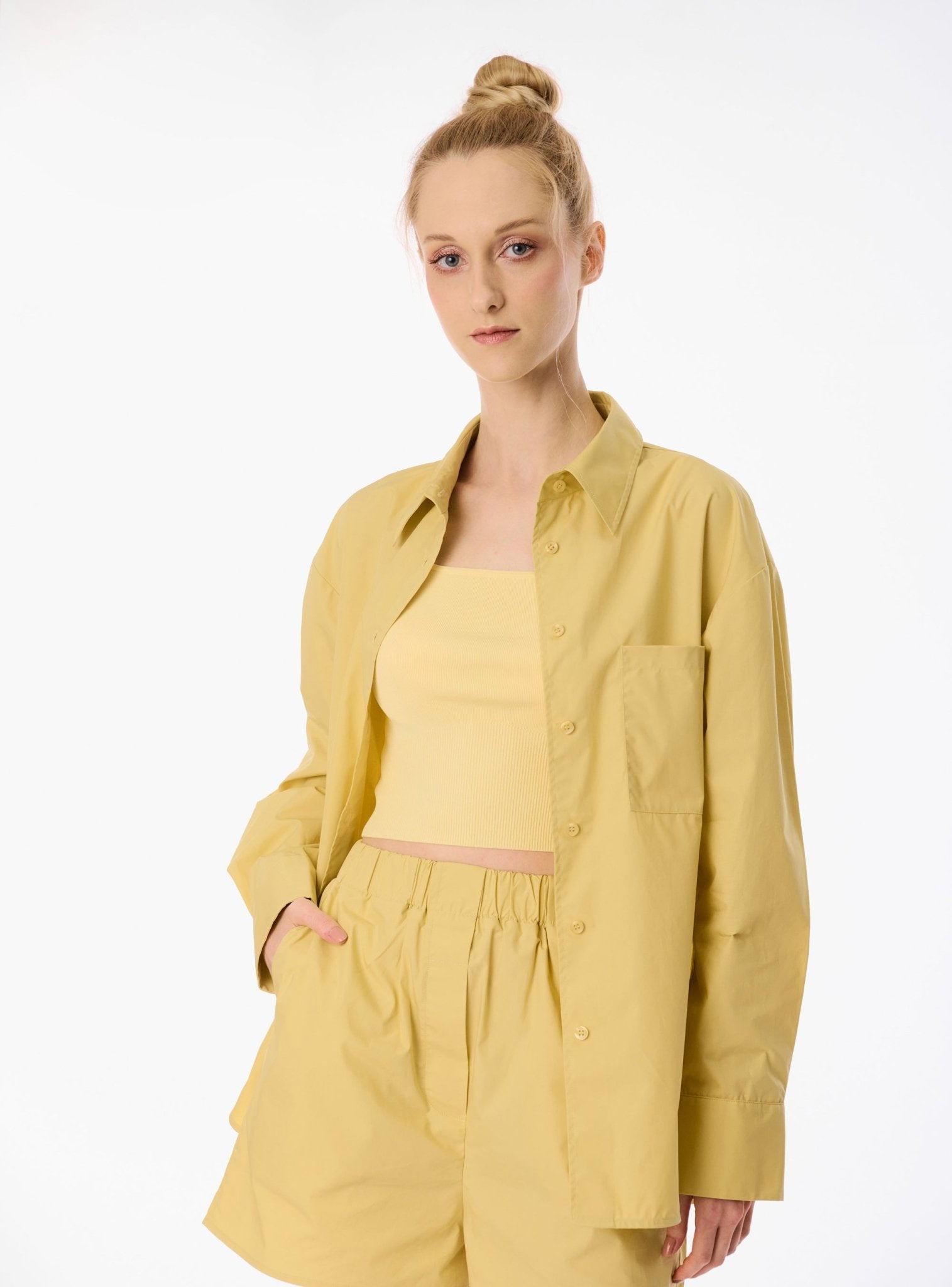 LUI cotton shorts (Light yellow) - STELLAM