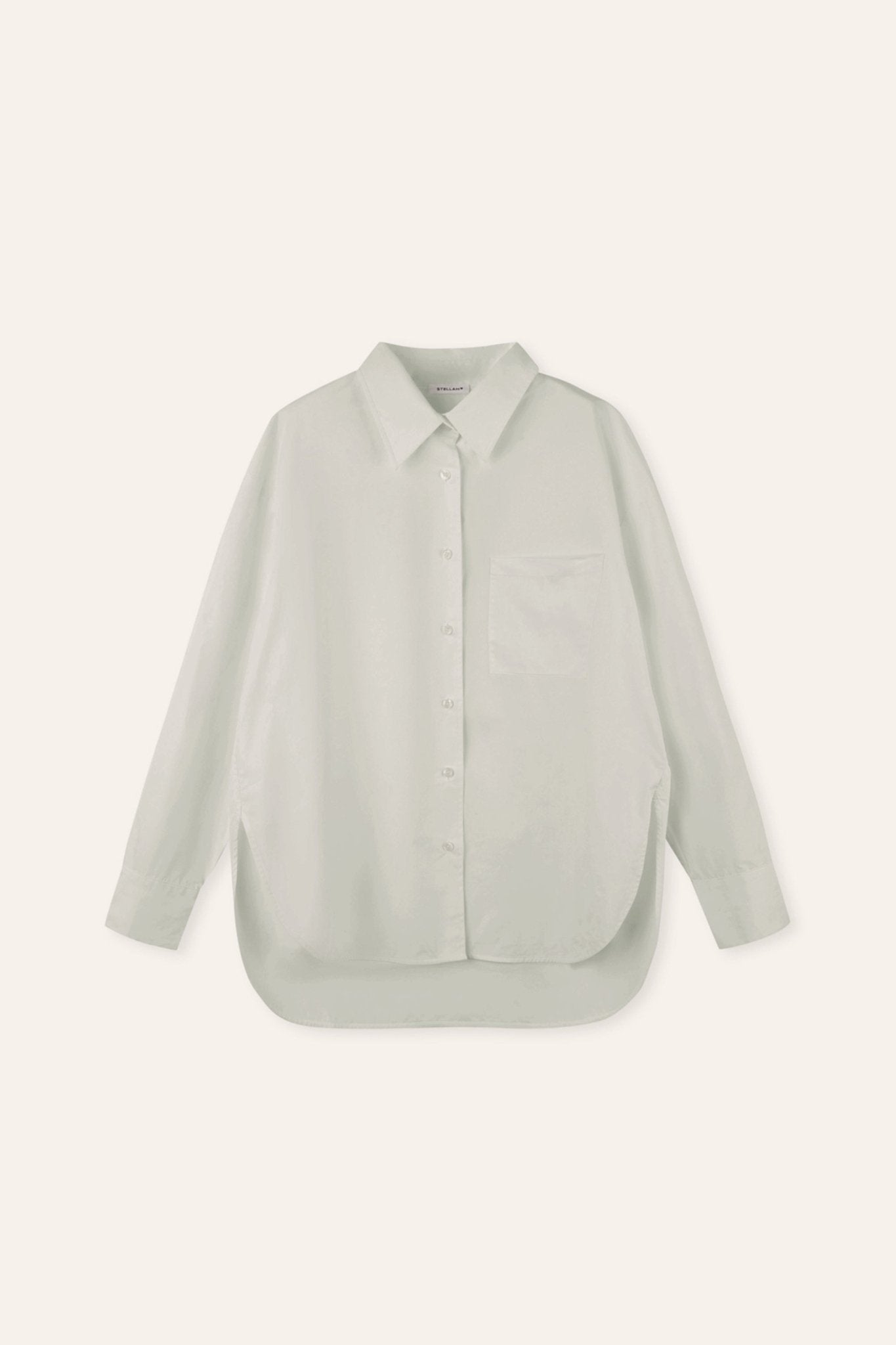 LUI oversized cotton shirt (Light grey) - STELLAM