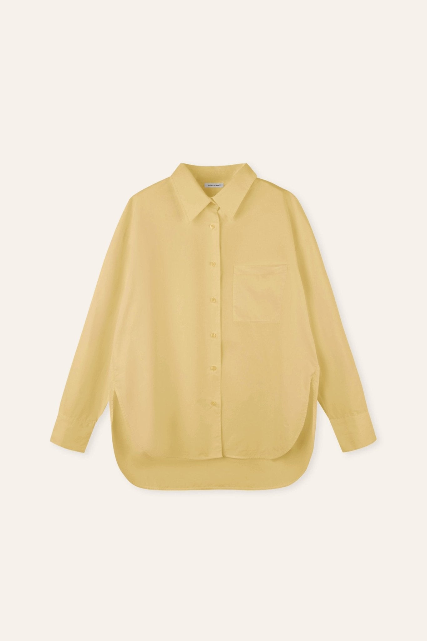 LUI oversized cotton shirt (Light yellow) - STELLAM