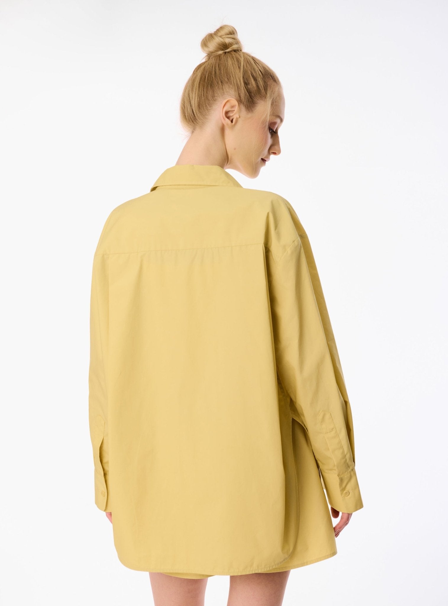 LUI oversized cotton shirt (Light yellow) - STELLAM
