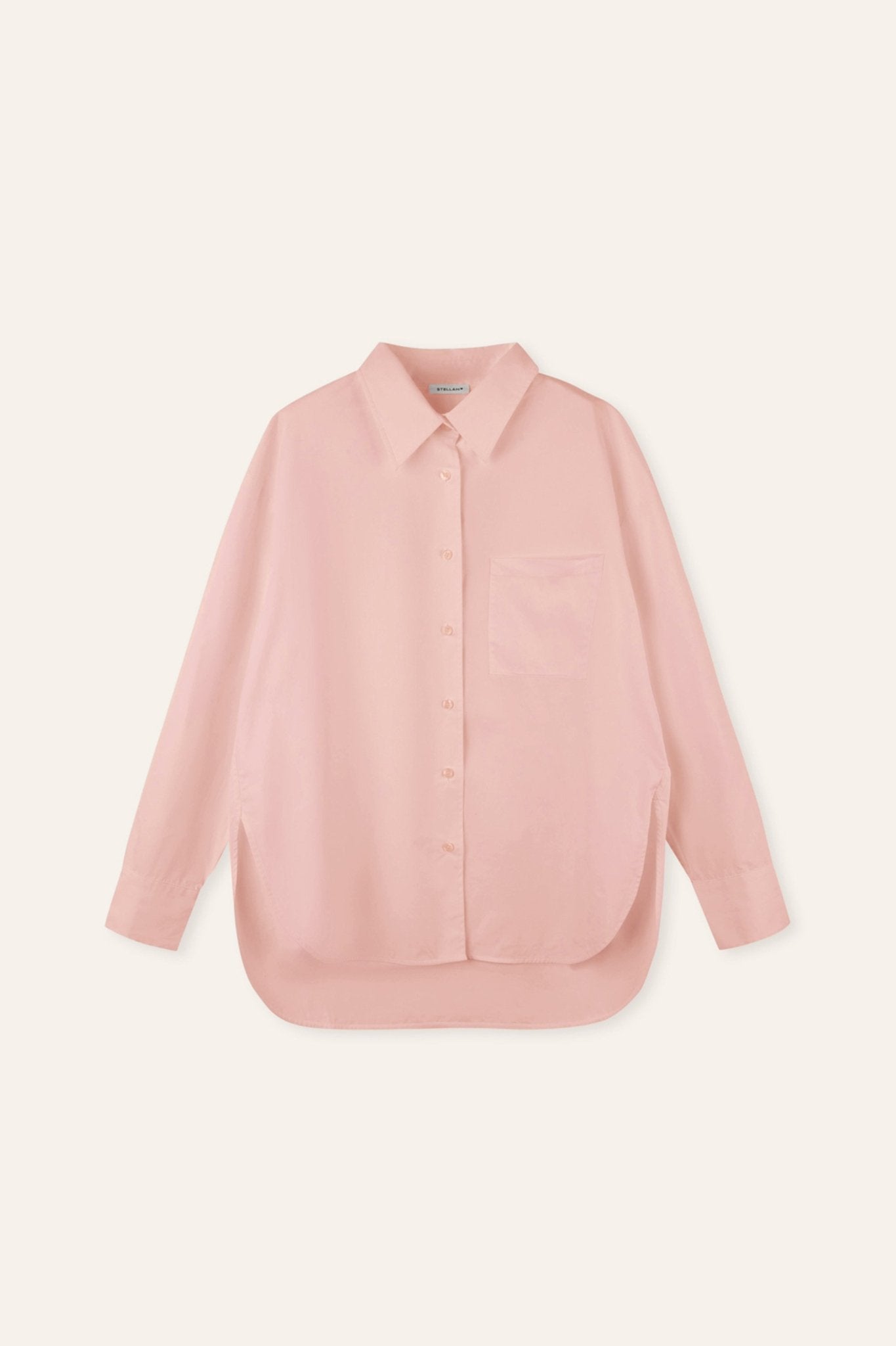 LUI oversized cotton shirt (Pink) - STELLAM