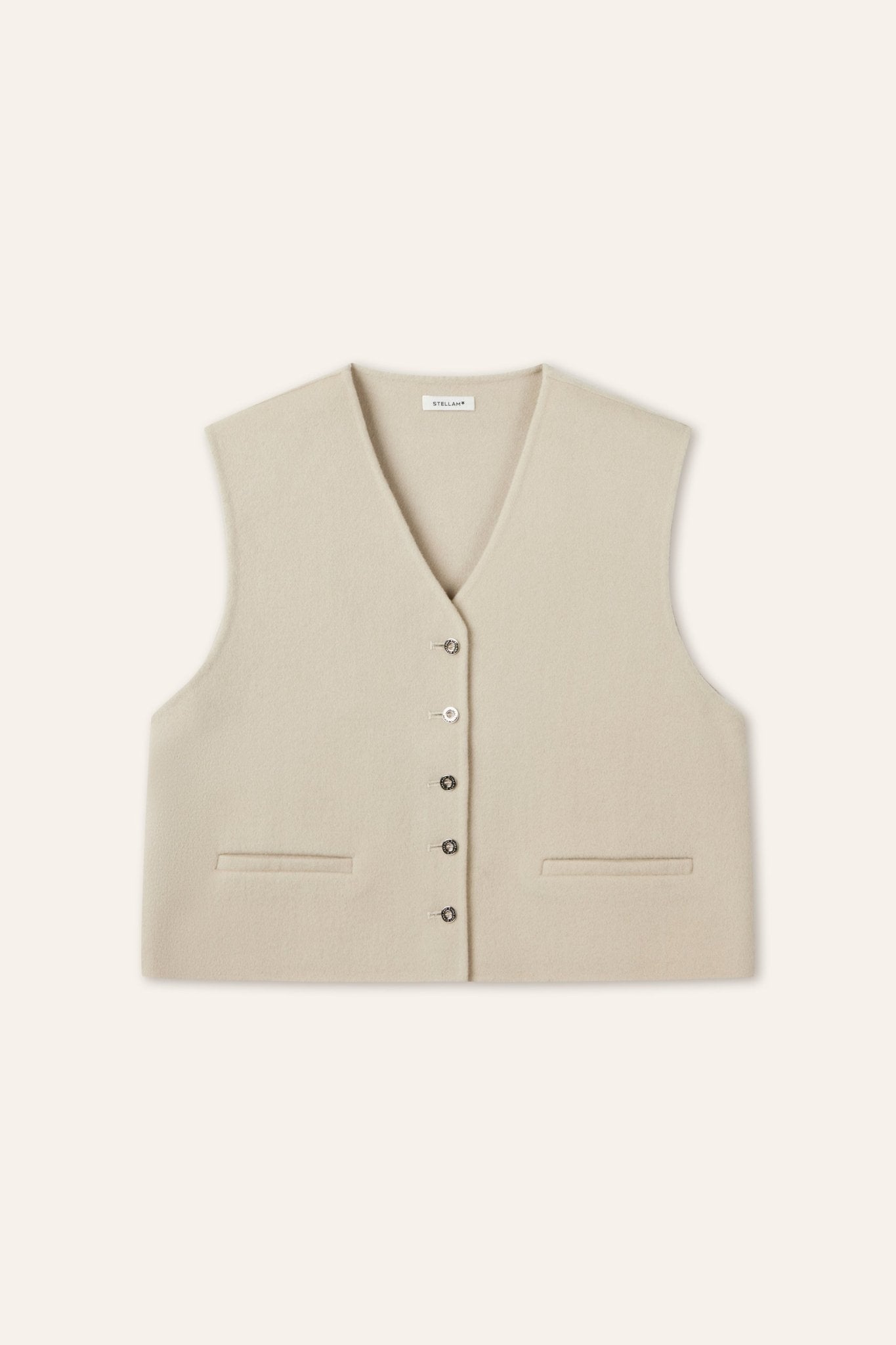 LULU cashmere-blended gilet (Beige) - STELLAM