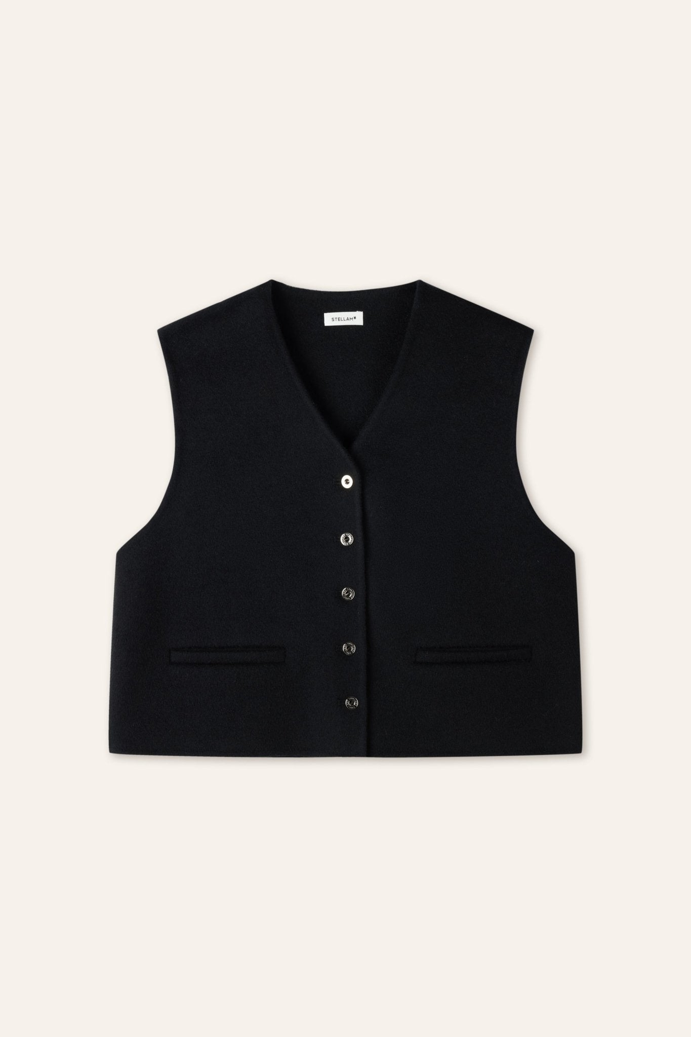 LULU cashmere-blended gilet (Black) - STELLAM