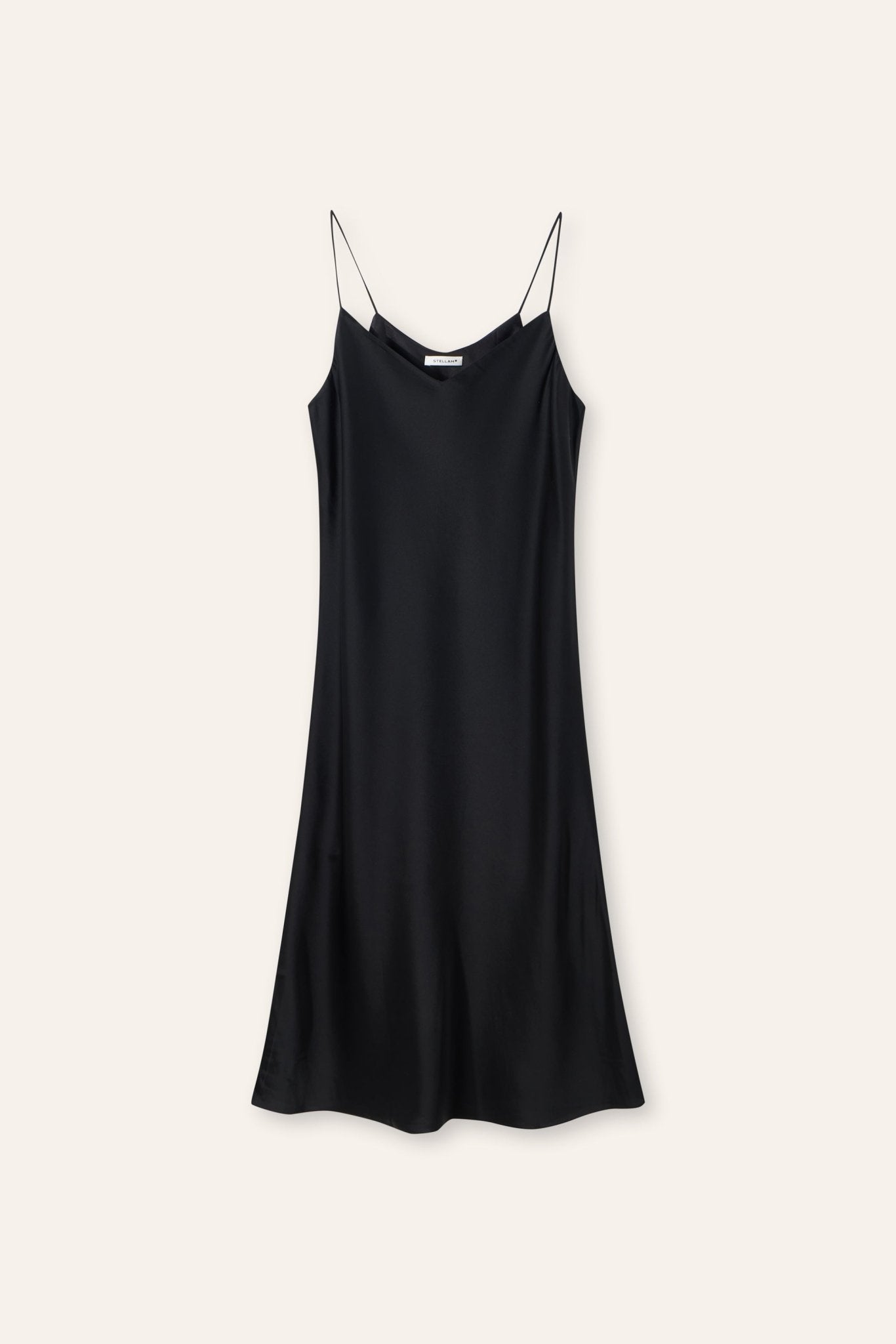 LVY cami midi dress (Black) - STELLAM