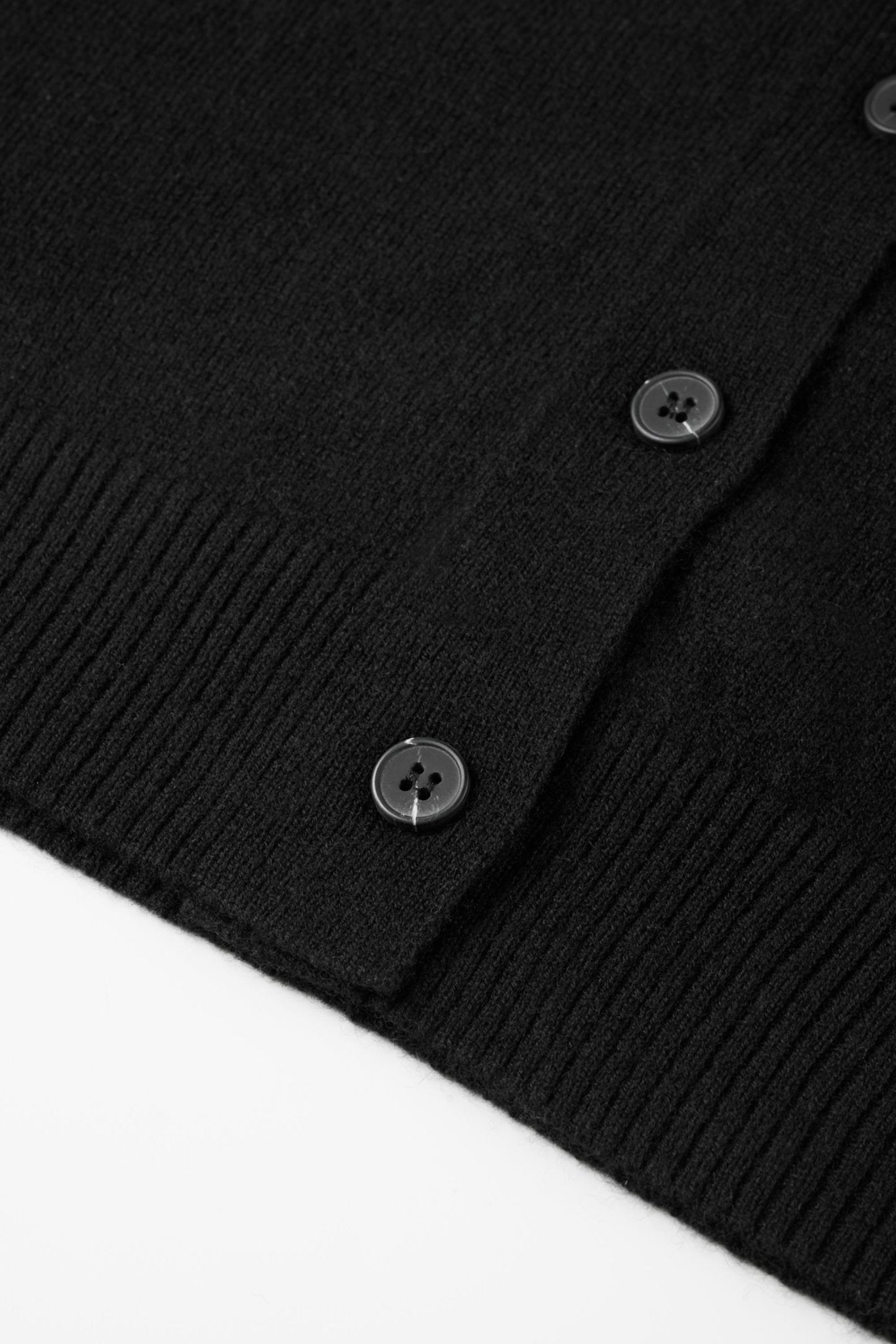 MARIA superfine cashmere cardigan (Black) - STELLAM