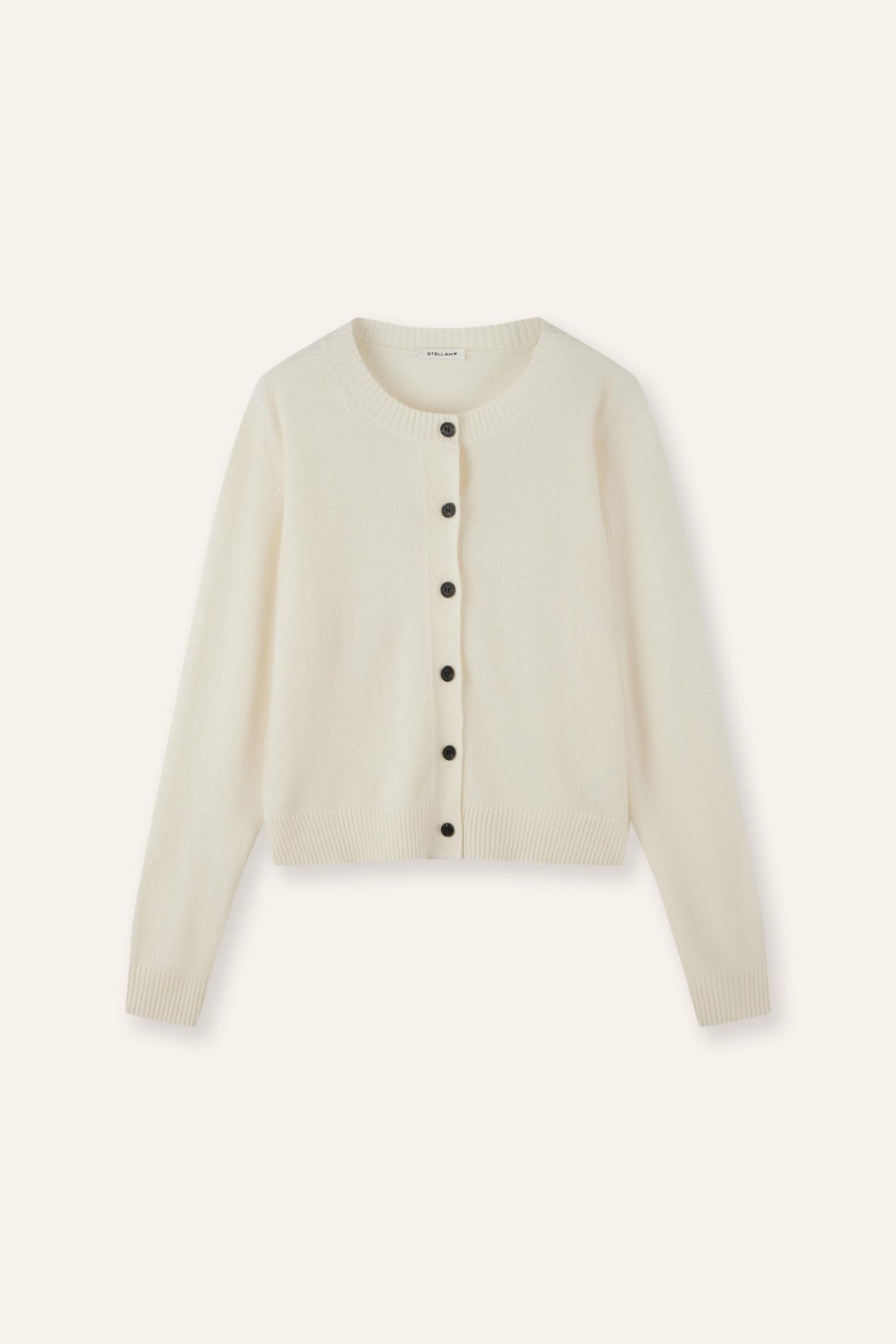 MARIA superfine cashmere cardigan (Milk) - STELLAM