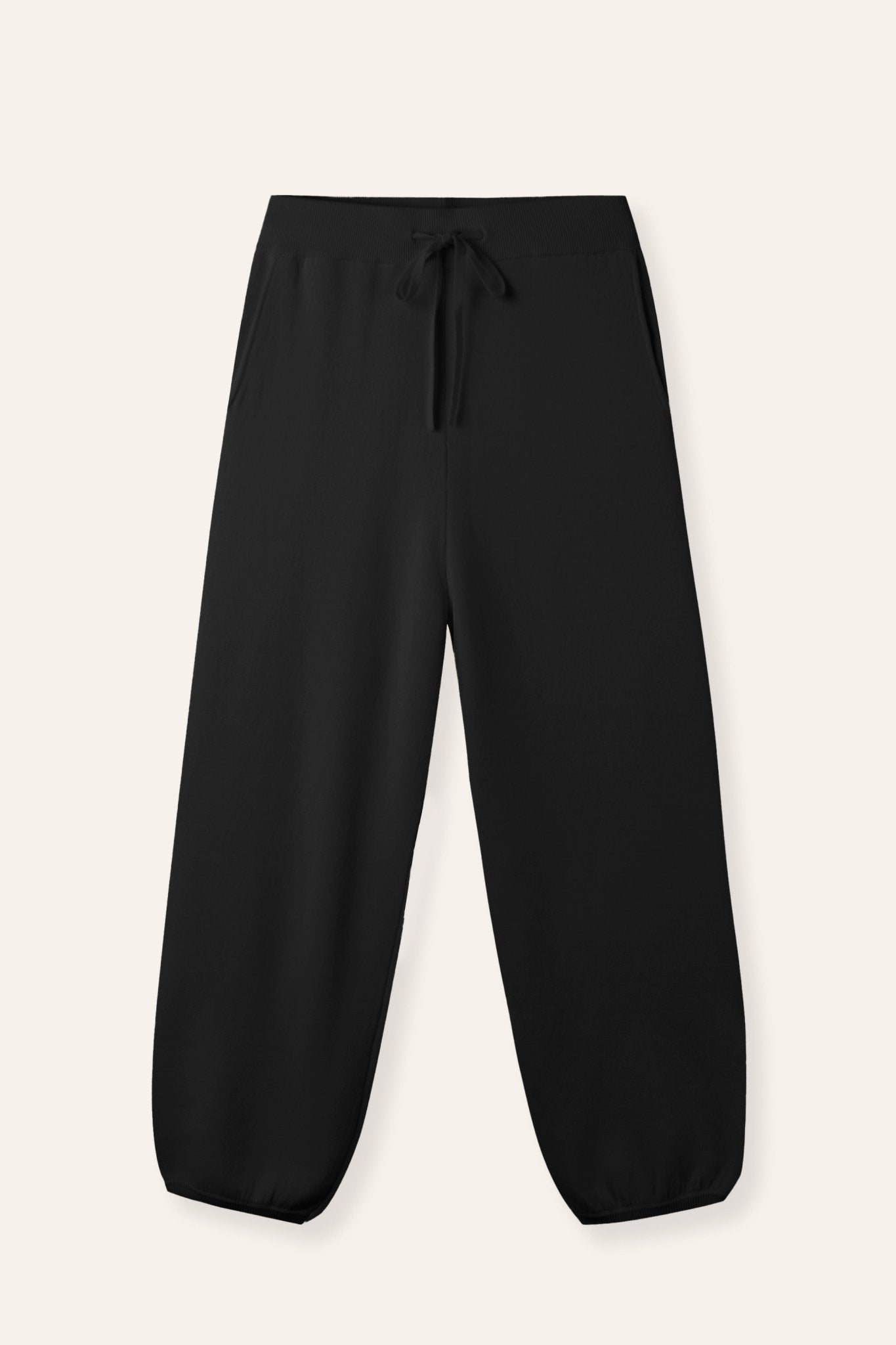 MILANO merino wool trackpants (Black) - STELLAM