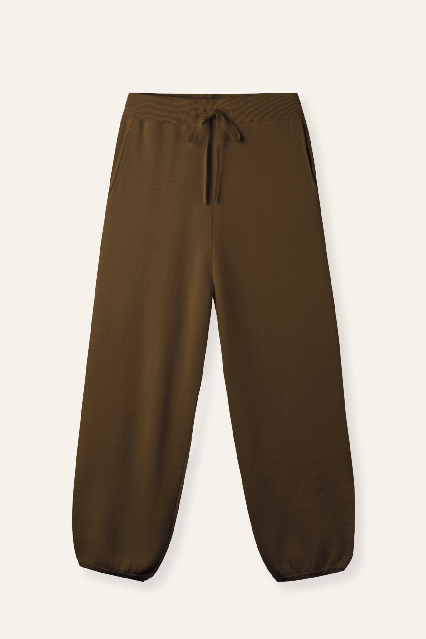 MILANO merino wool trackpants (Brown) - STELLAM